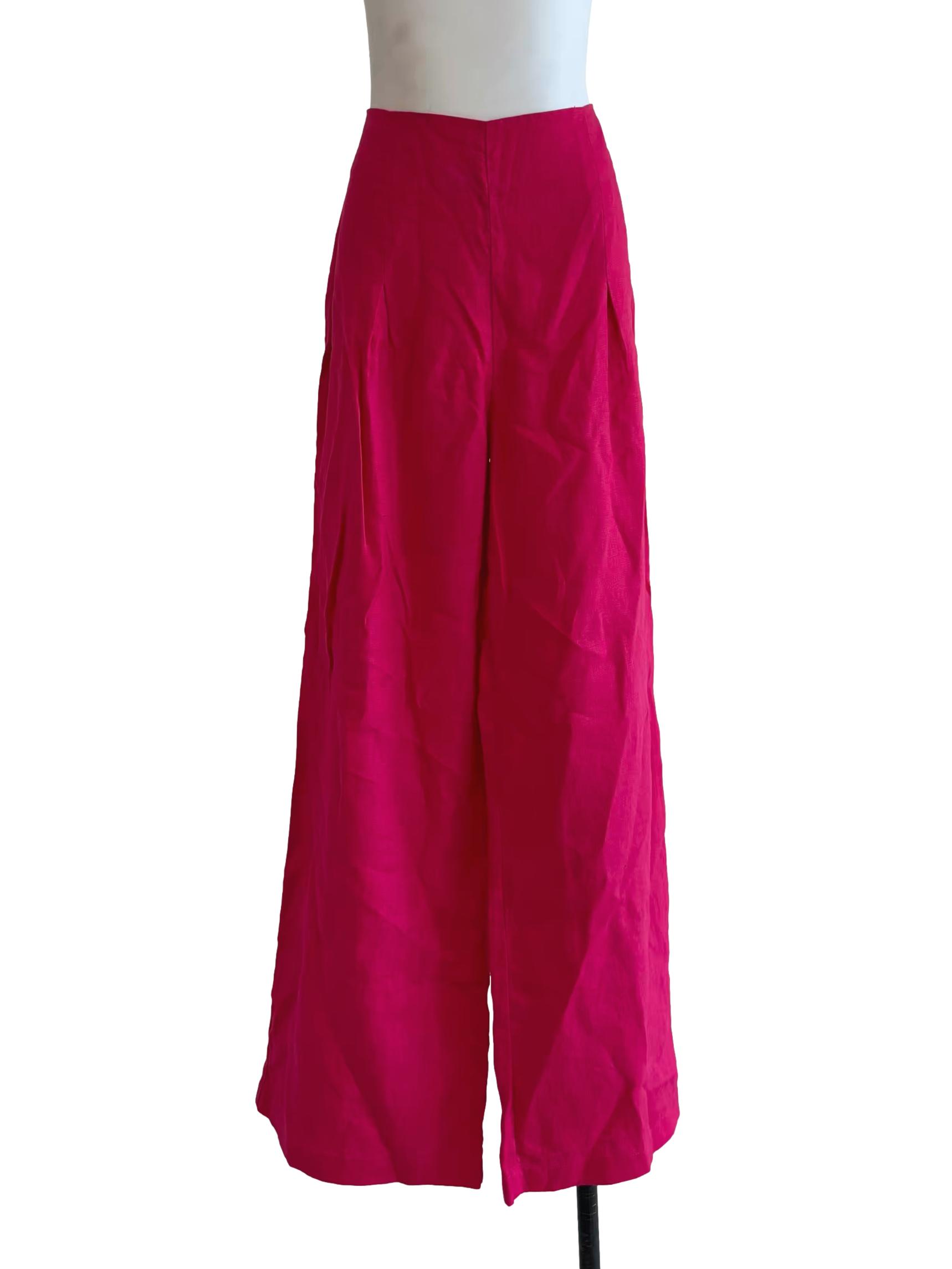 Hot Pink Linen Pants