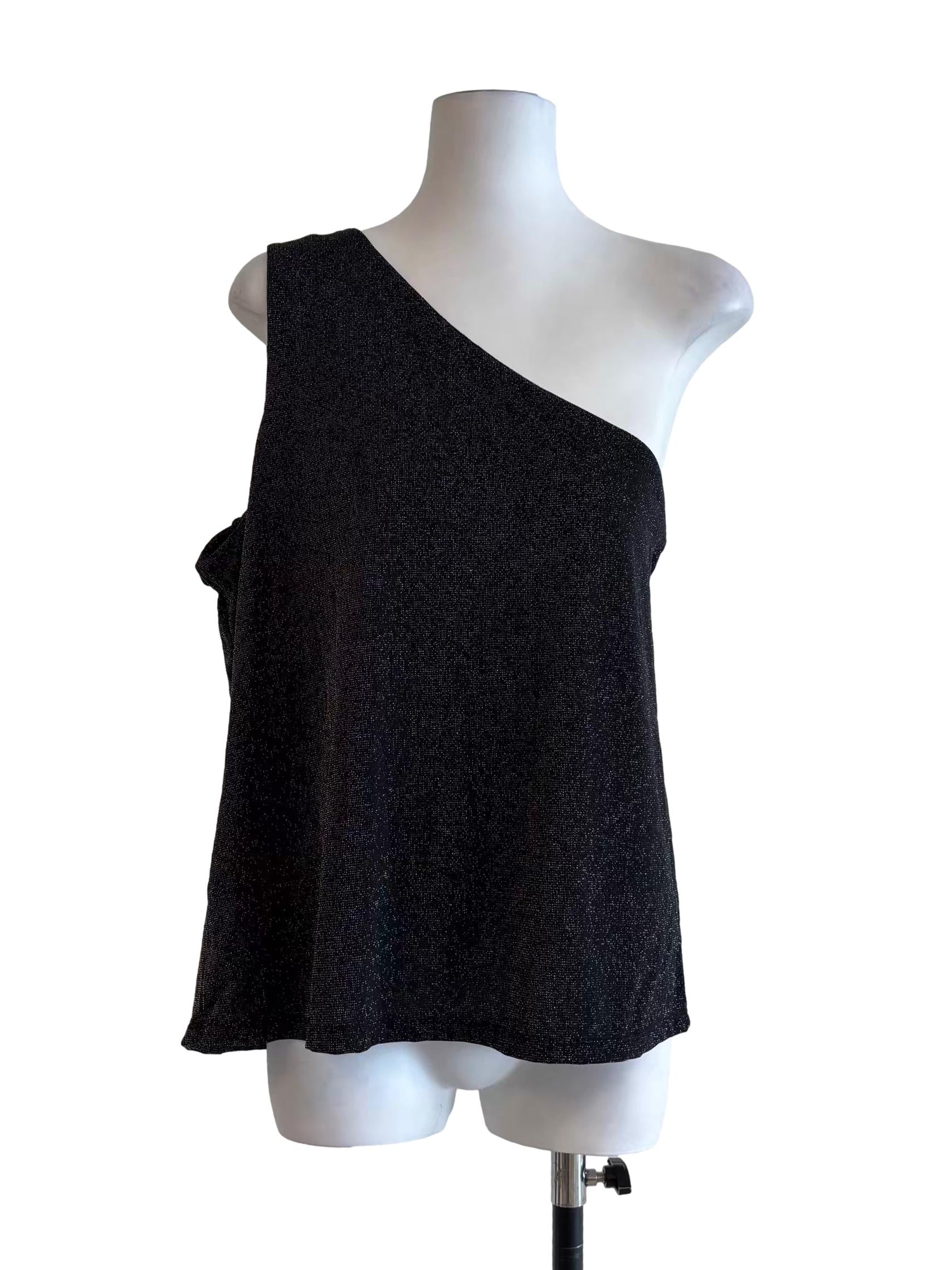 Rich Black Shimmer Top