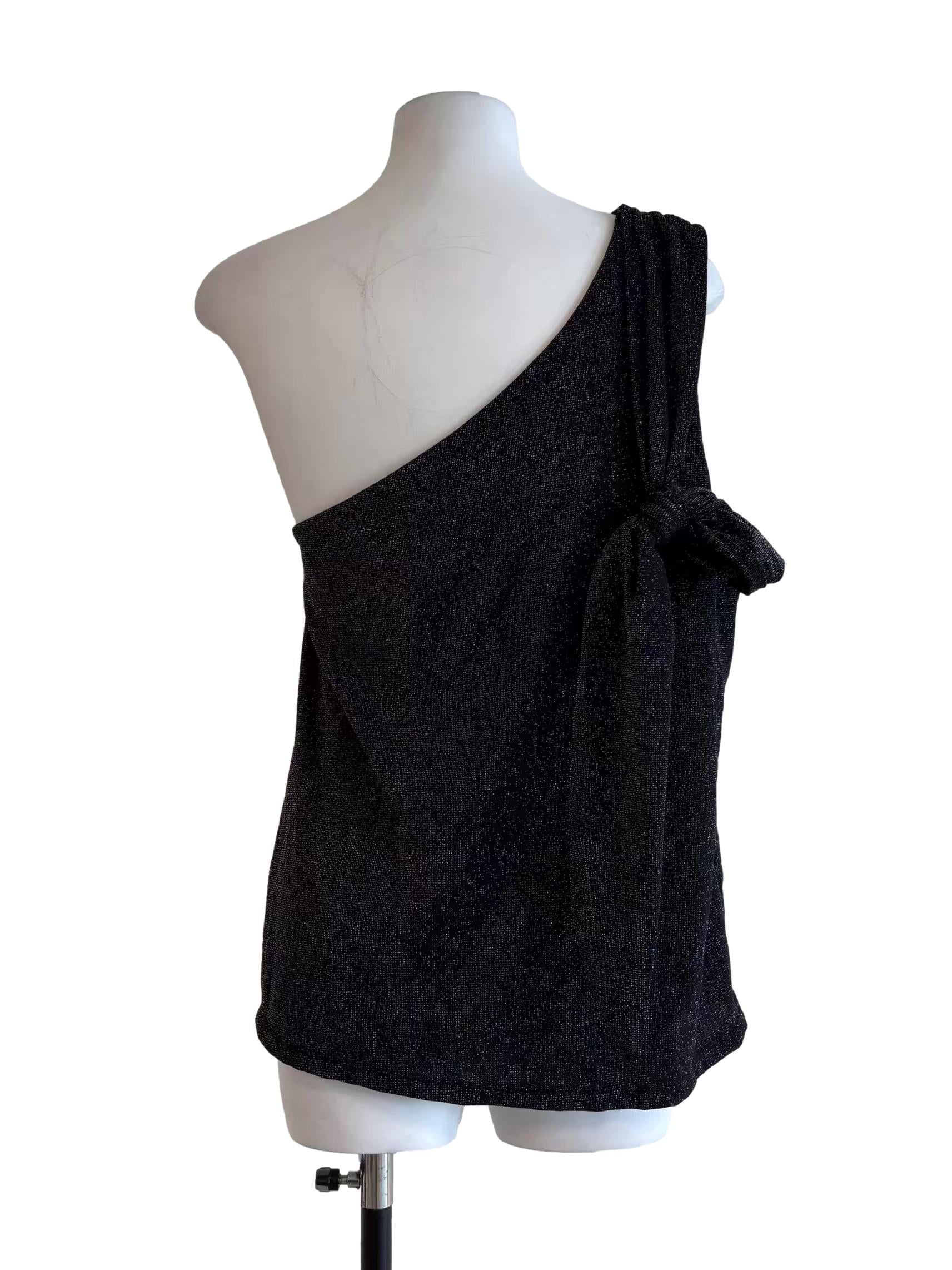 Rich Black Shimmer Top