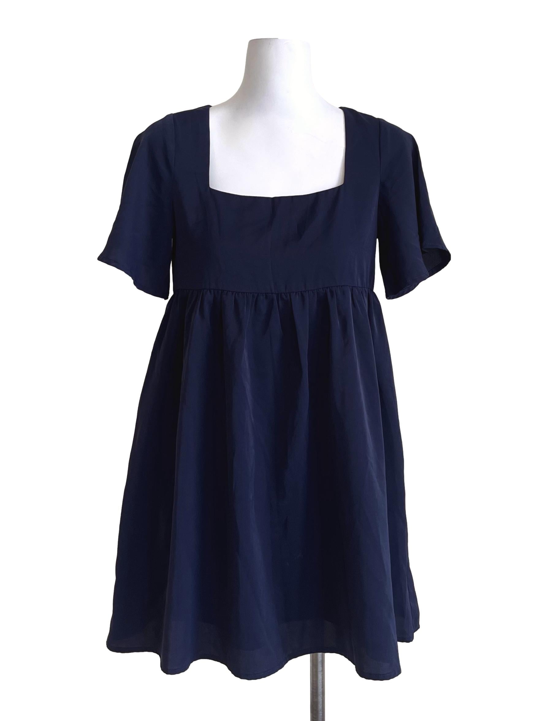 Navy Blue Empire Dress