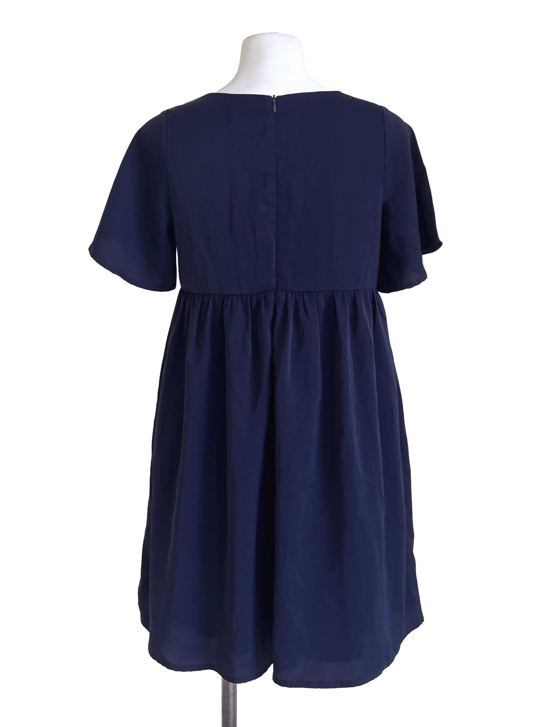 Navy Blue Empire Dress