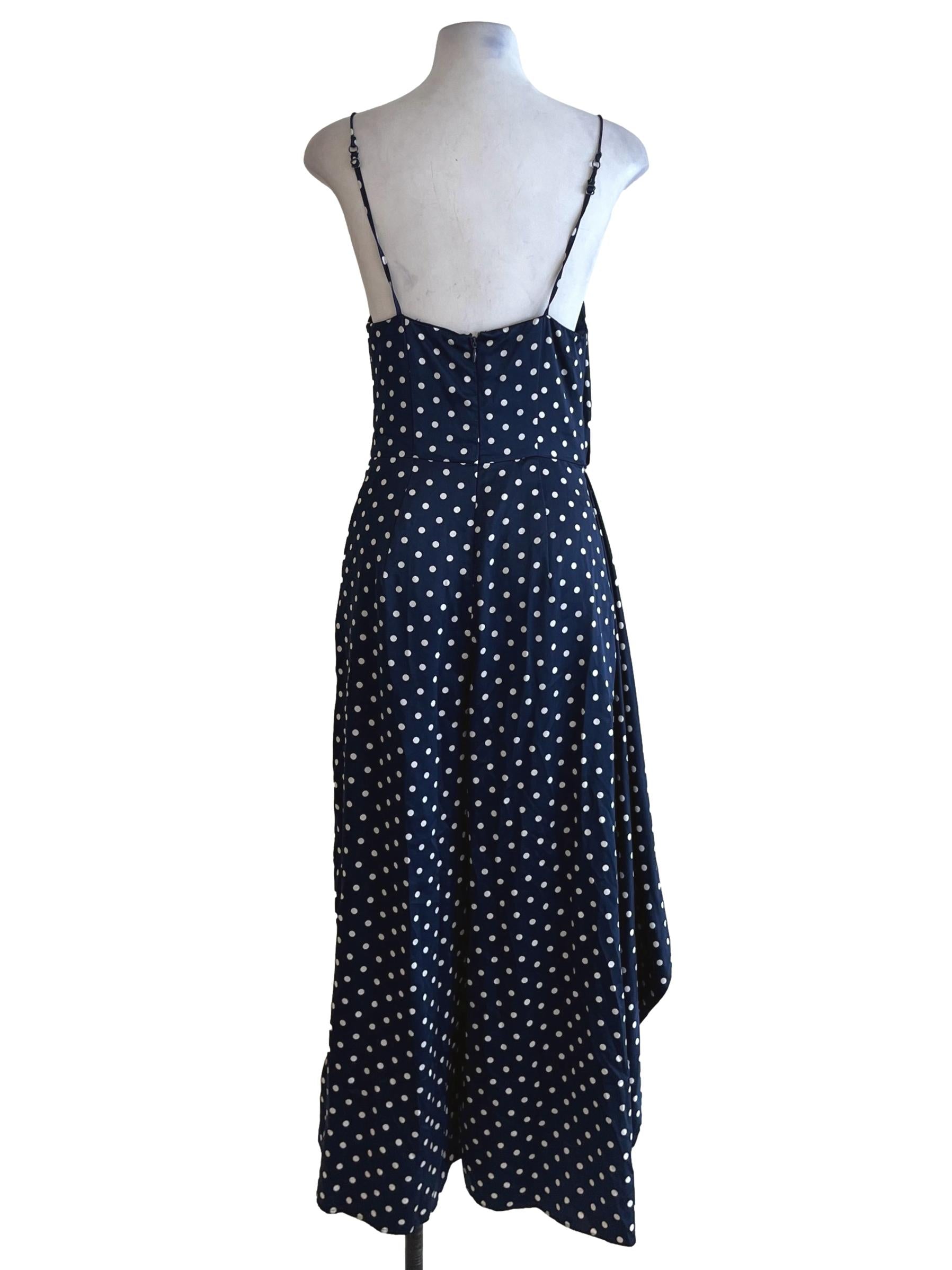 Navy Blue Polka Dot Jumpsuit