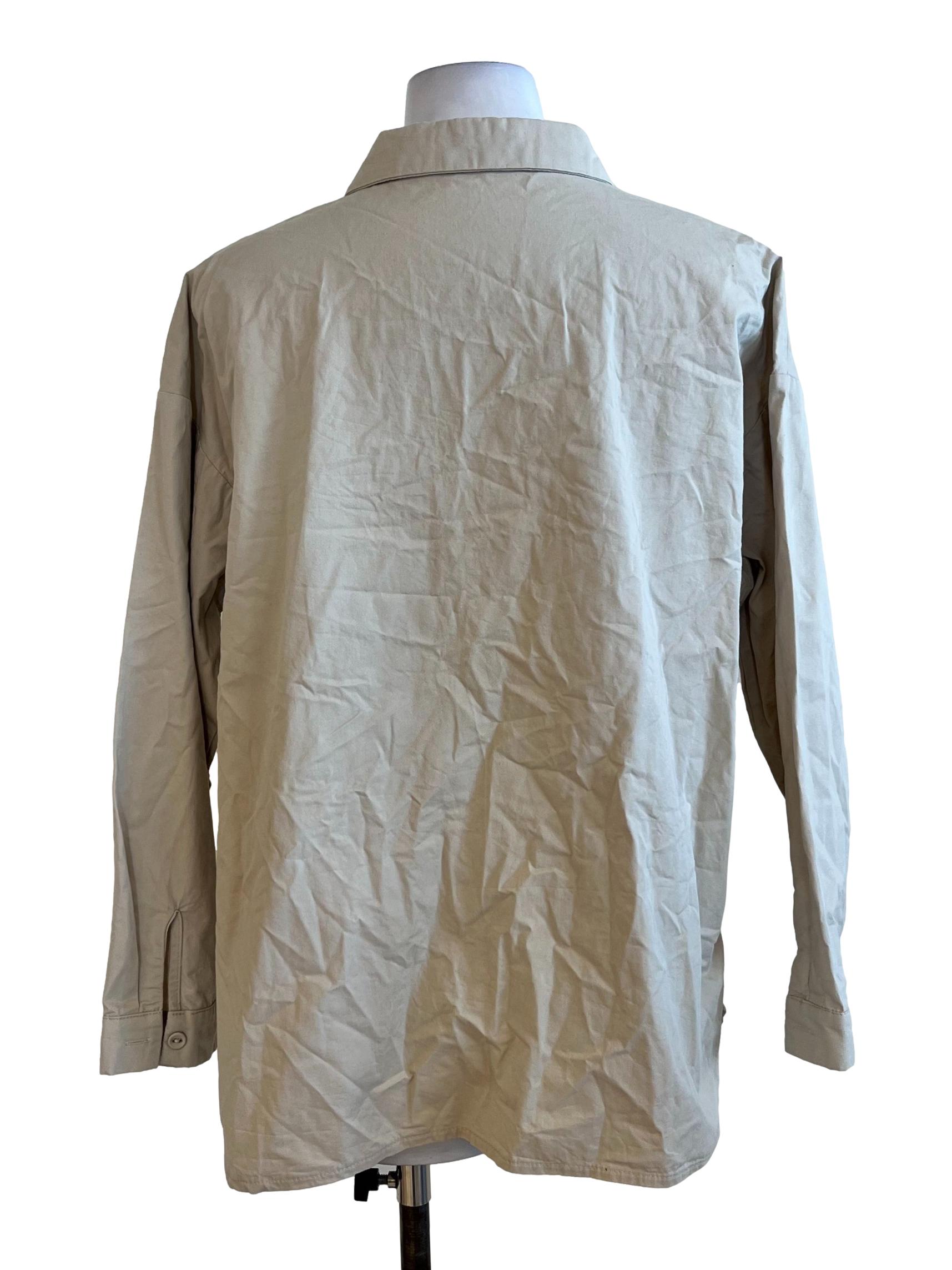 Light Grey Long Sleeves Blouse