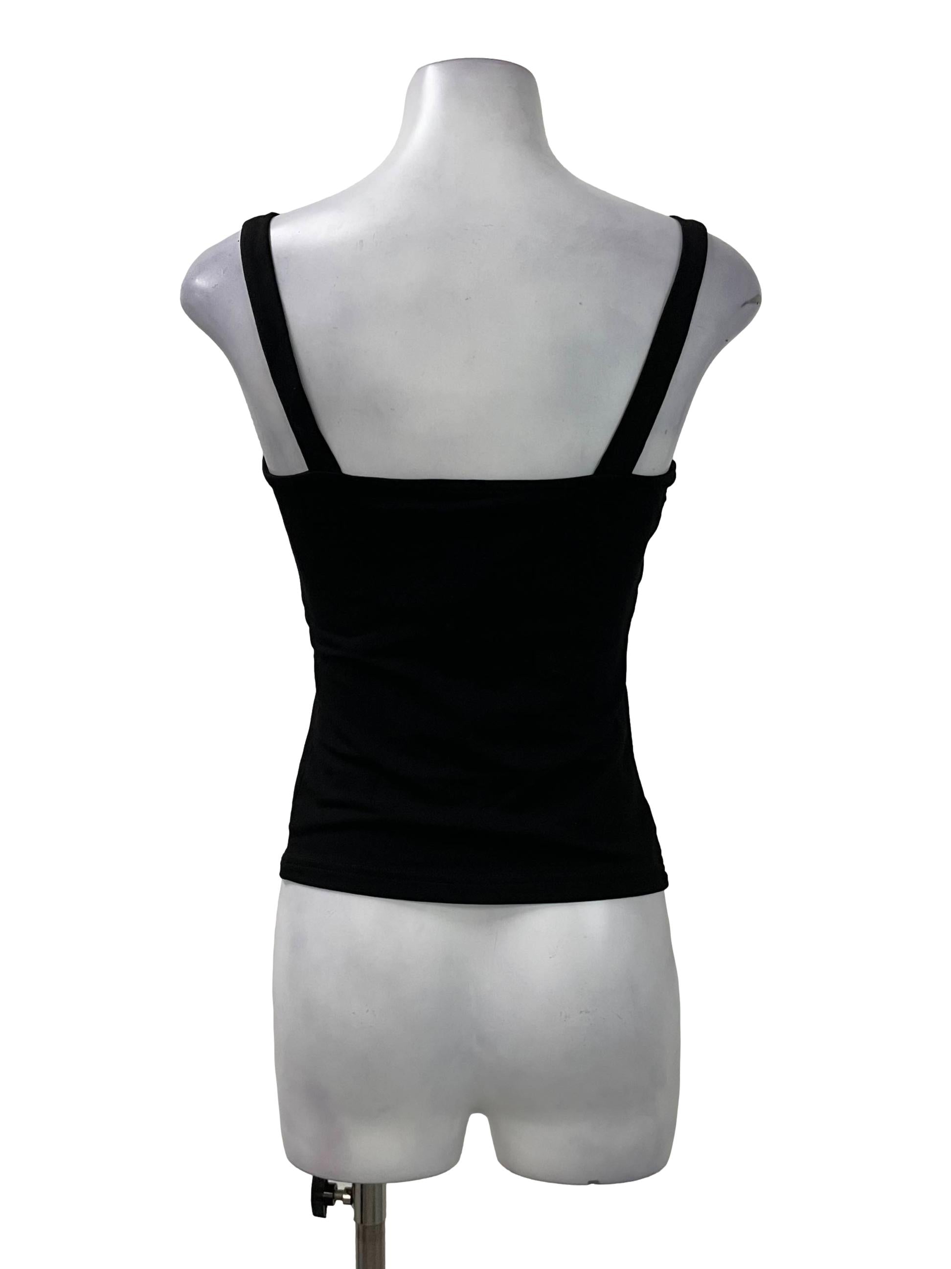 Black Front Twist Top