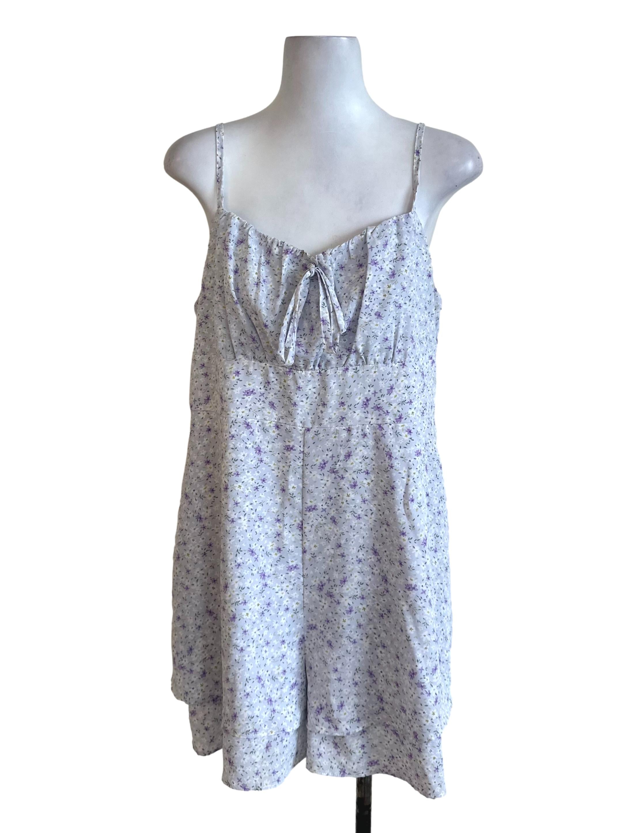 Lilac Purple Floral Rompers
