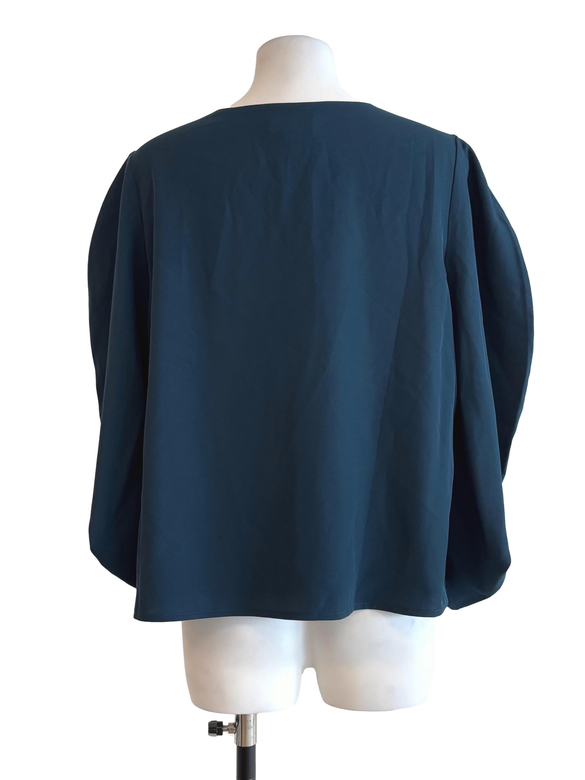 Celadon Blue V-Neck Blouse LB