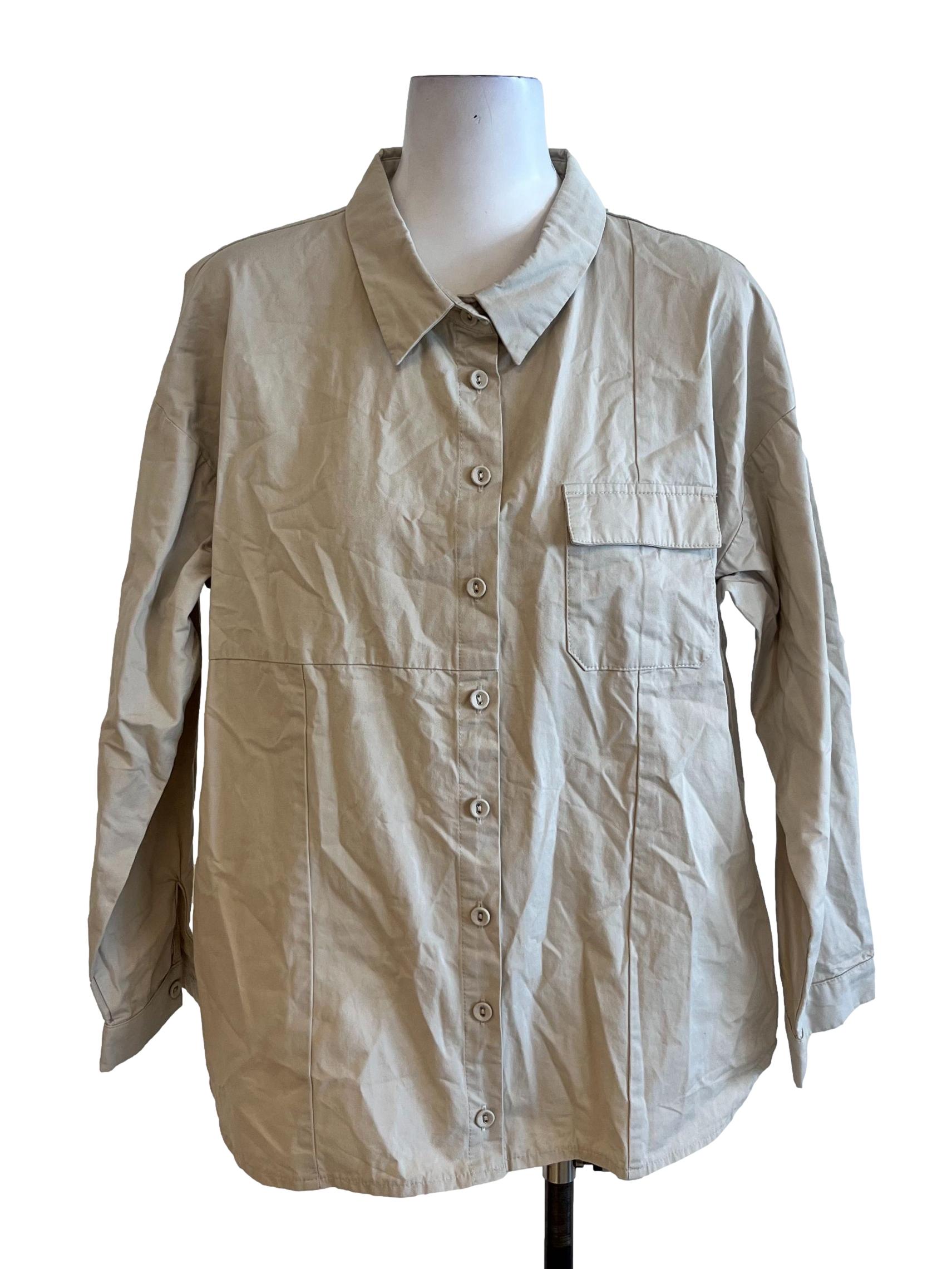 Light Grey Long Sleeves Blouse