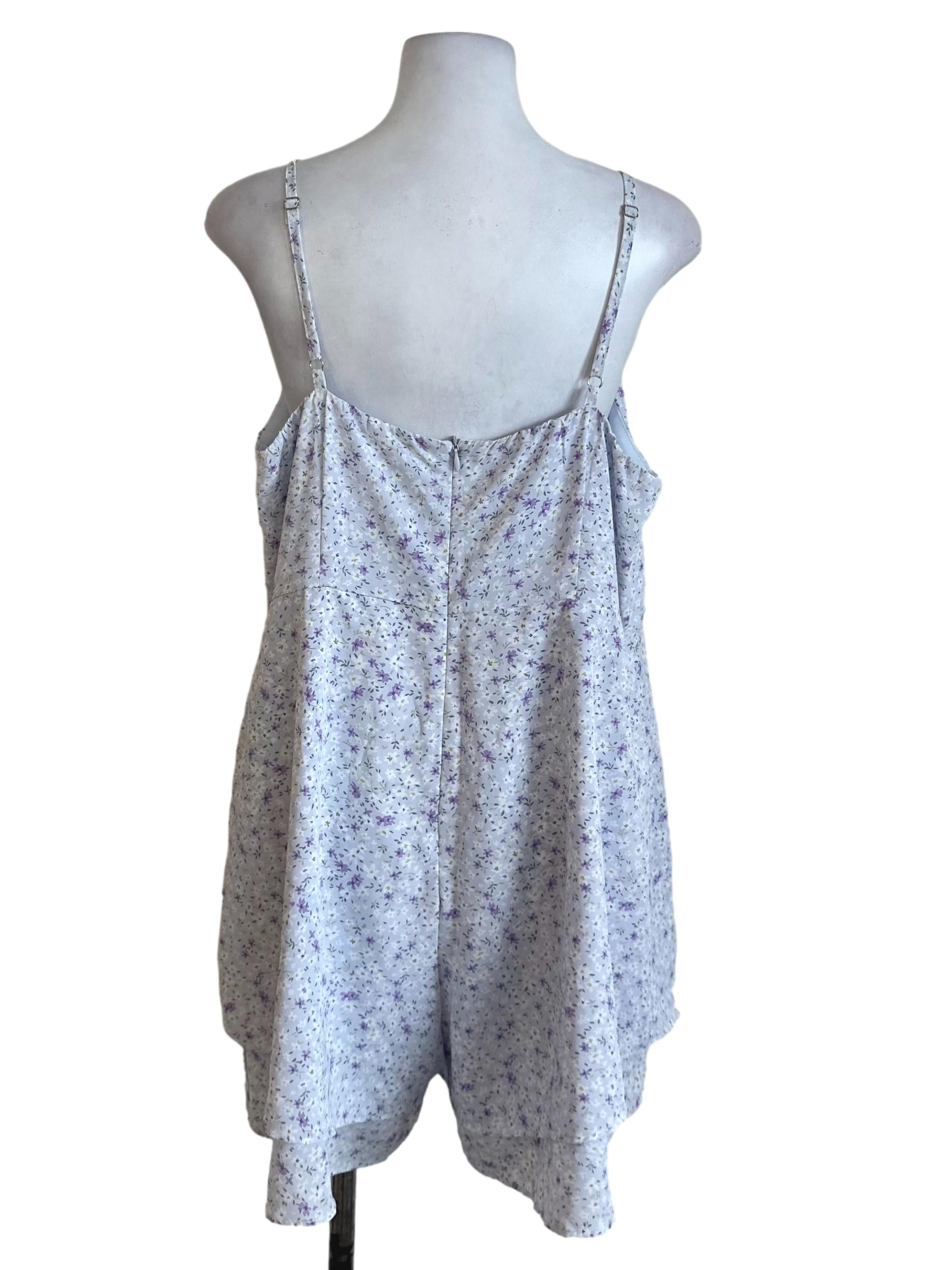 Lilac Purple Floral Rompers