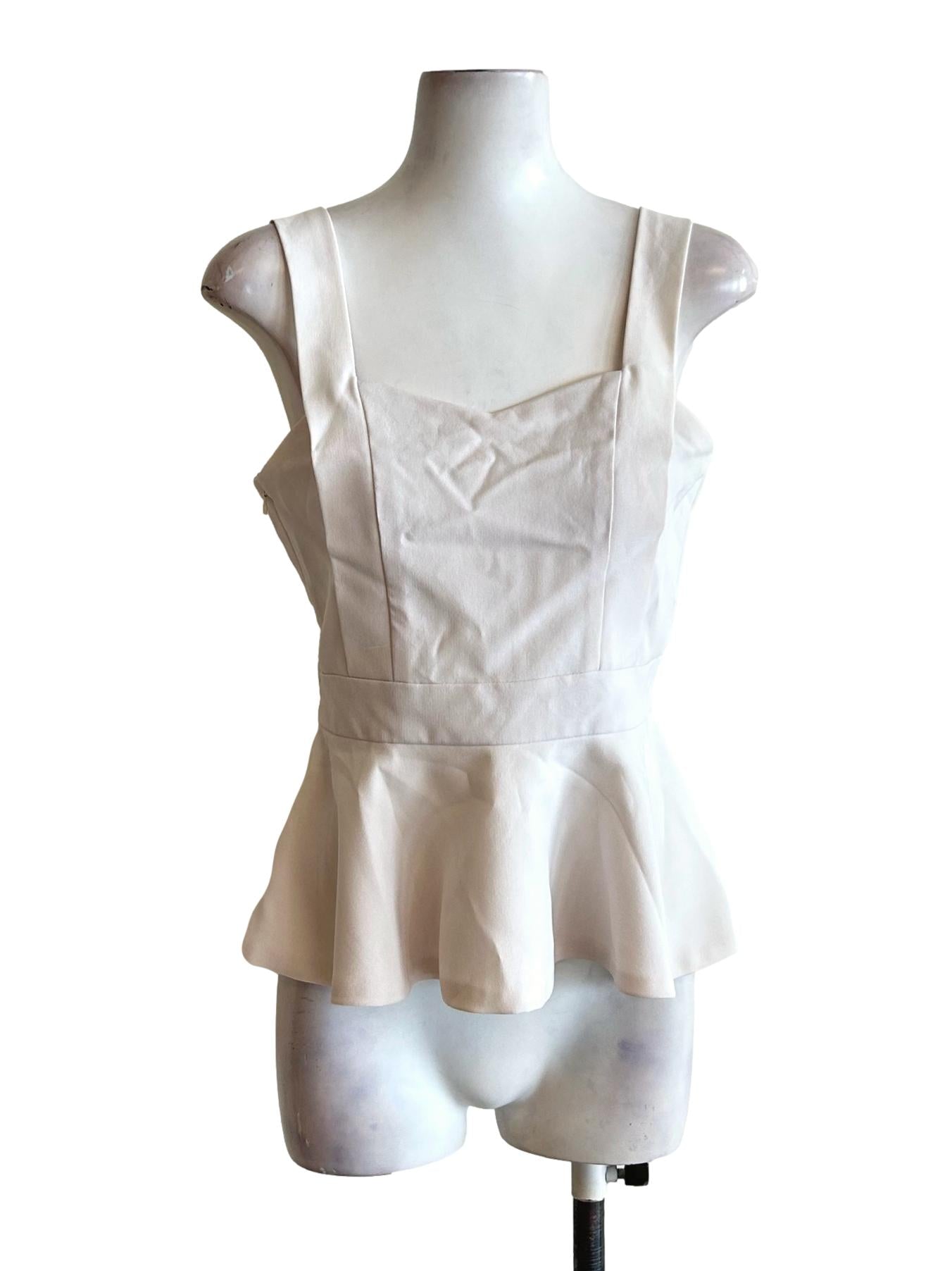 Dusty White Sleeveless Top