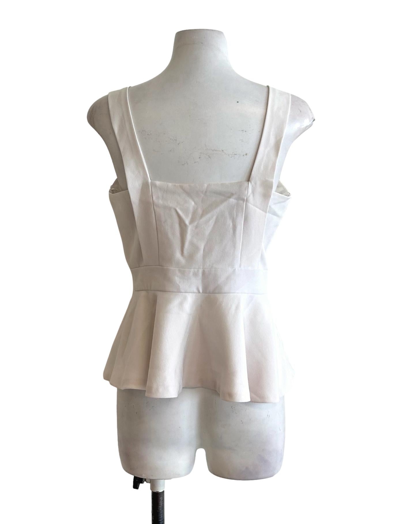 Dusty White Sleeveless Top