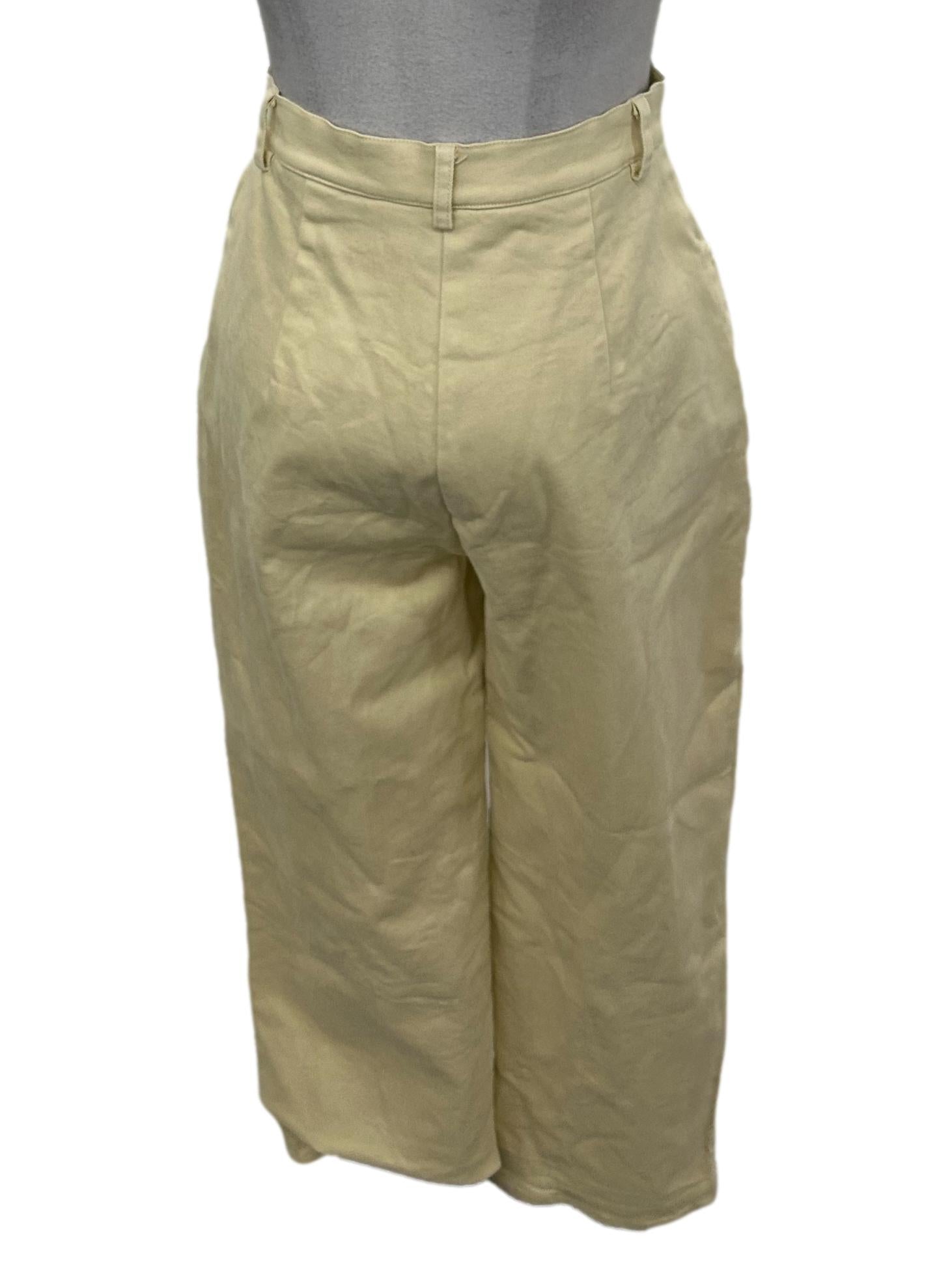 Cotton Stretch Full-Length Pants in Nude OSN