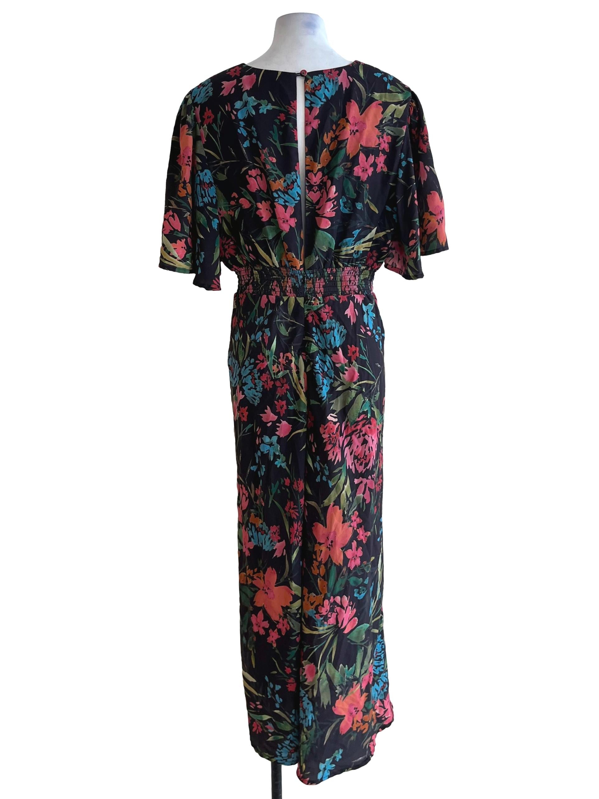 Black Abstract Empire Dress