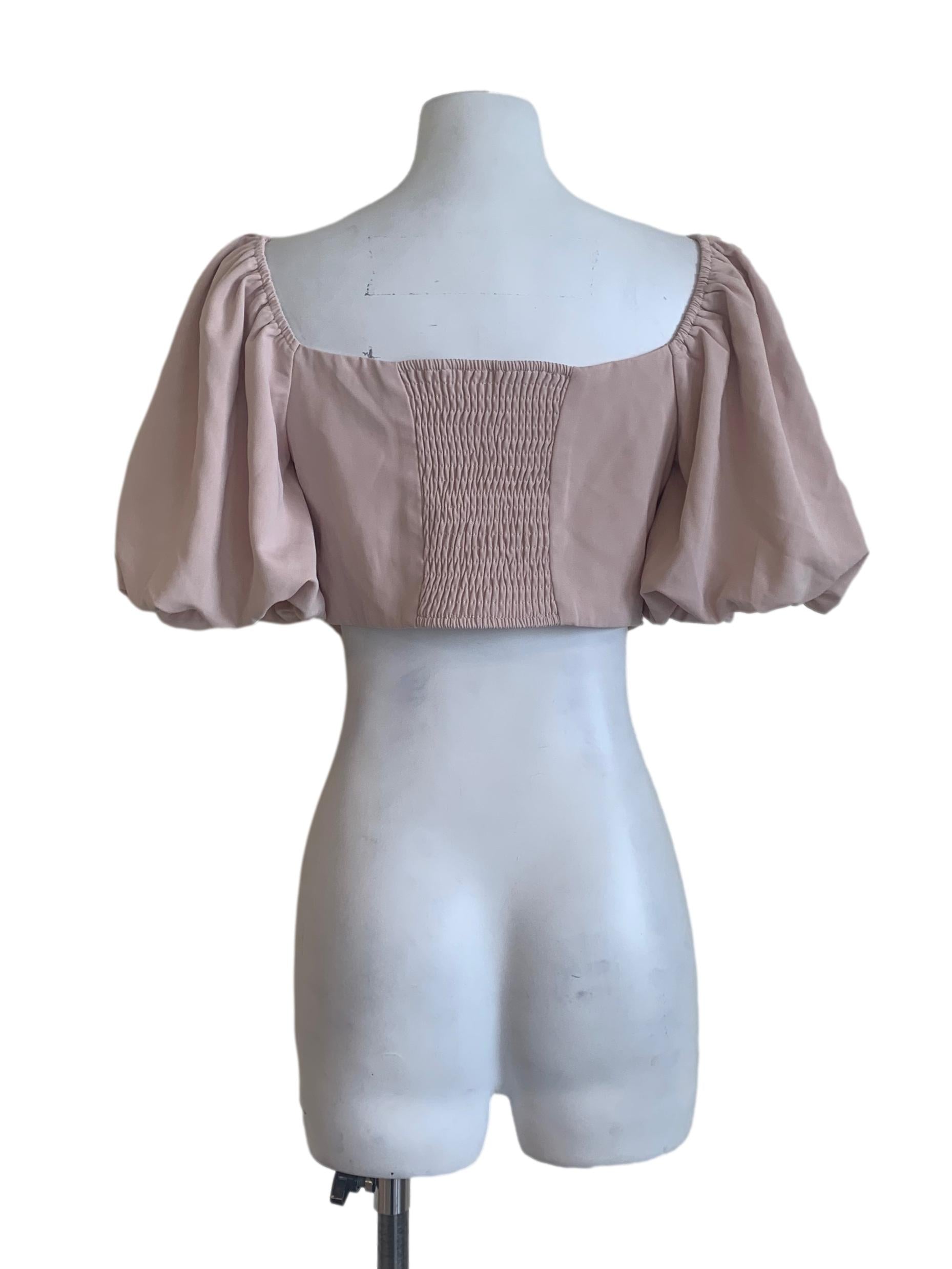 Rose Pink Sweetheart Neck Top