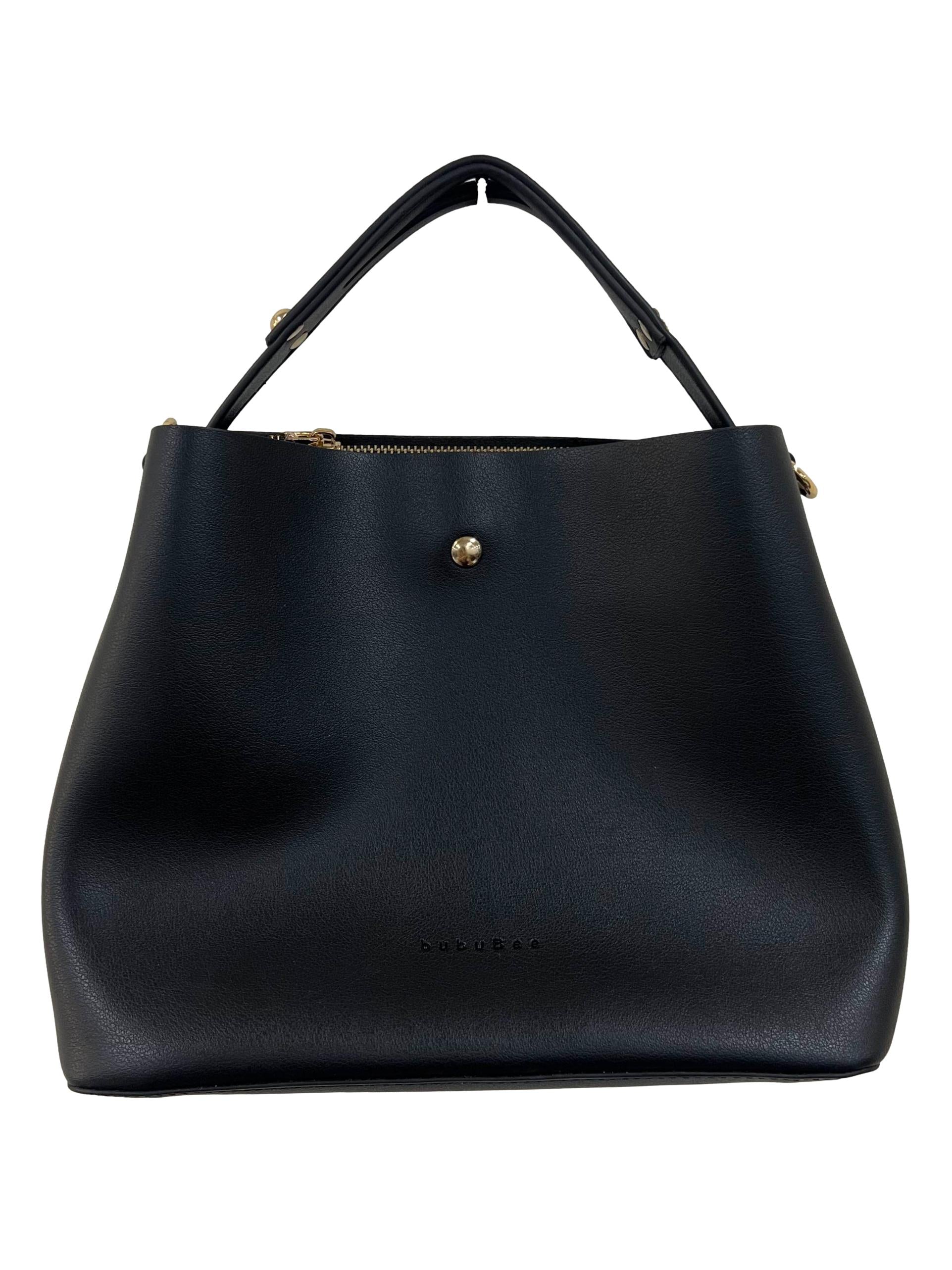 Black Classy Structure Crossbody Bag