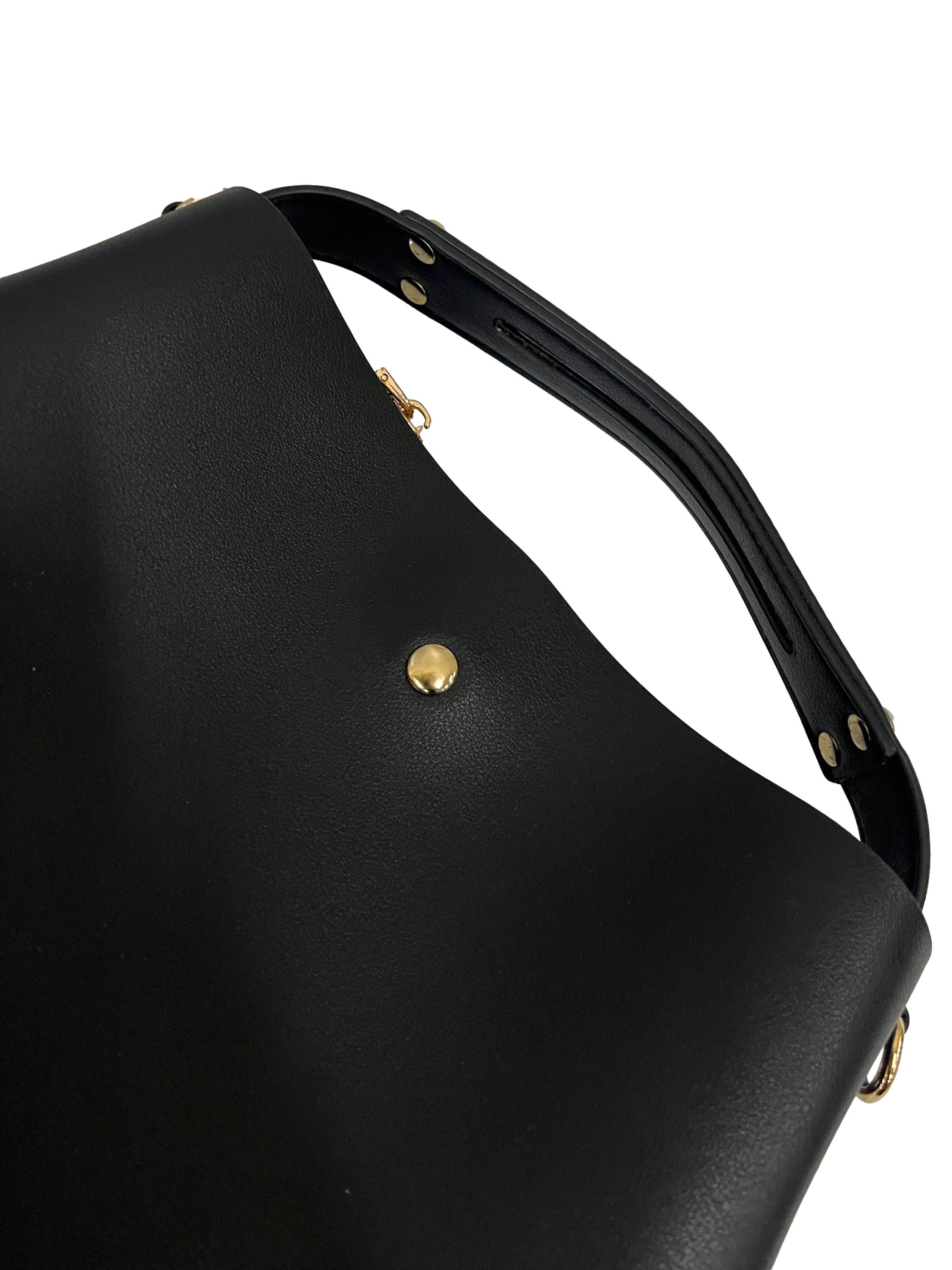 Black Classy Structure Crossbody Bag