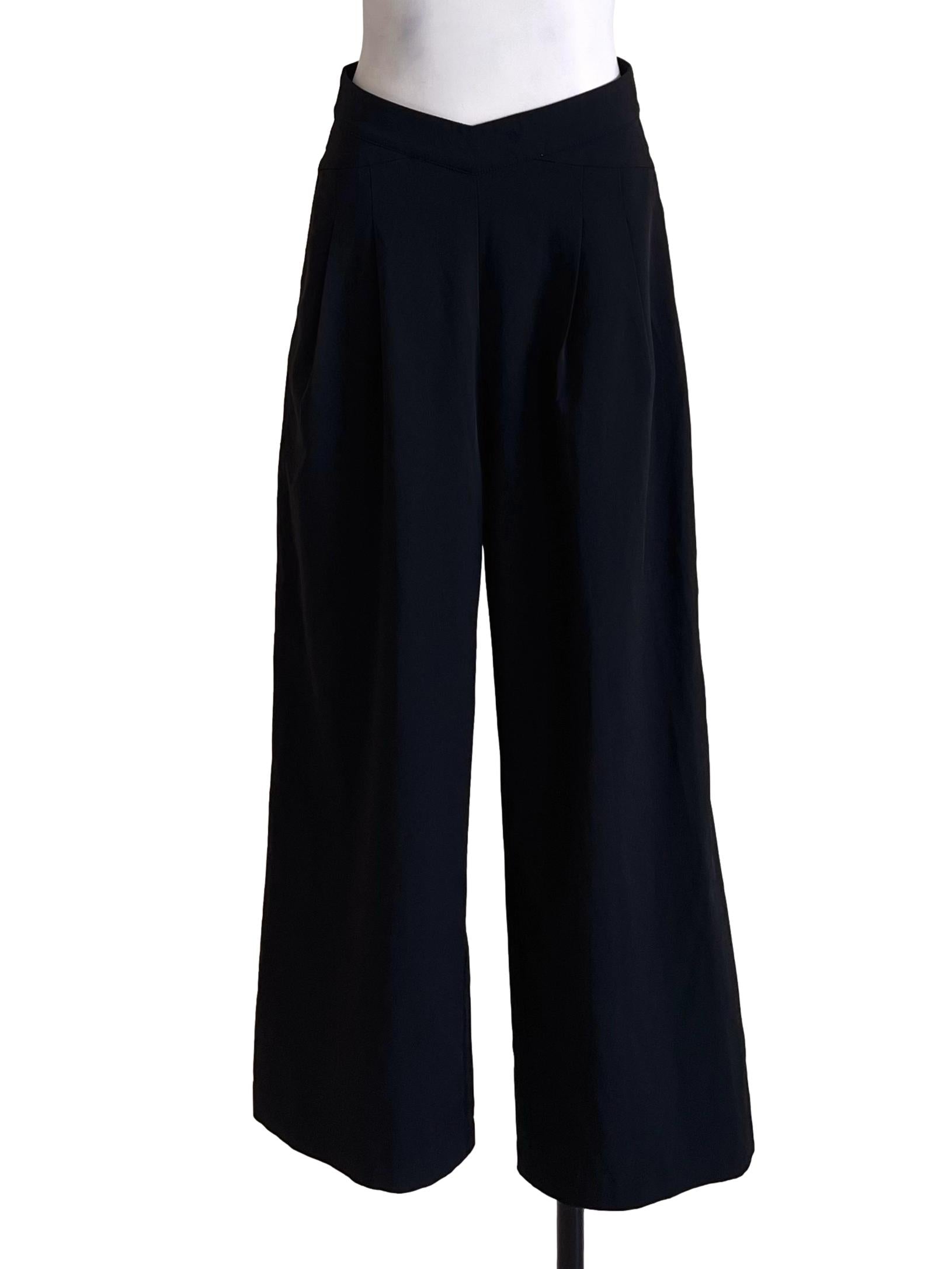 Raven Black Straight Cut Pants