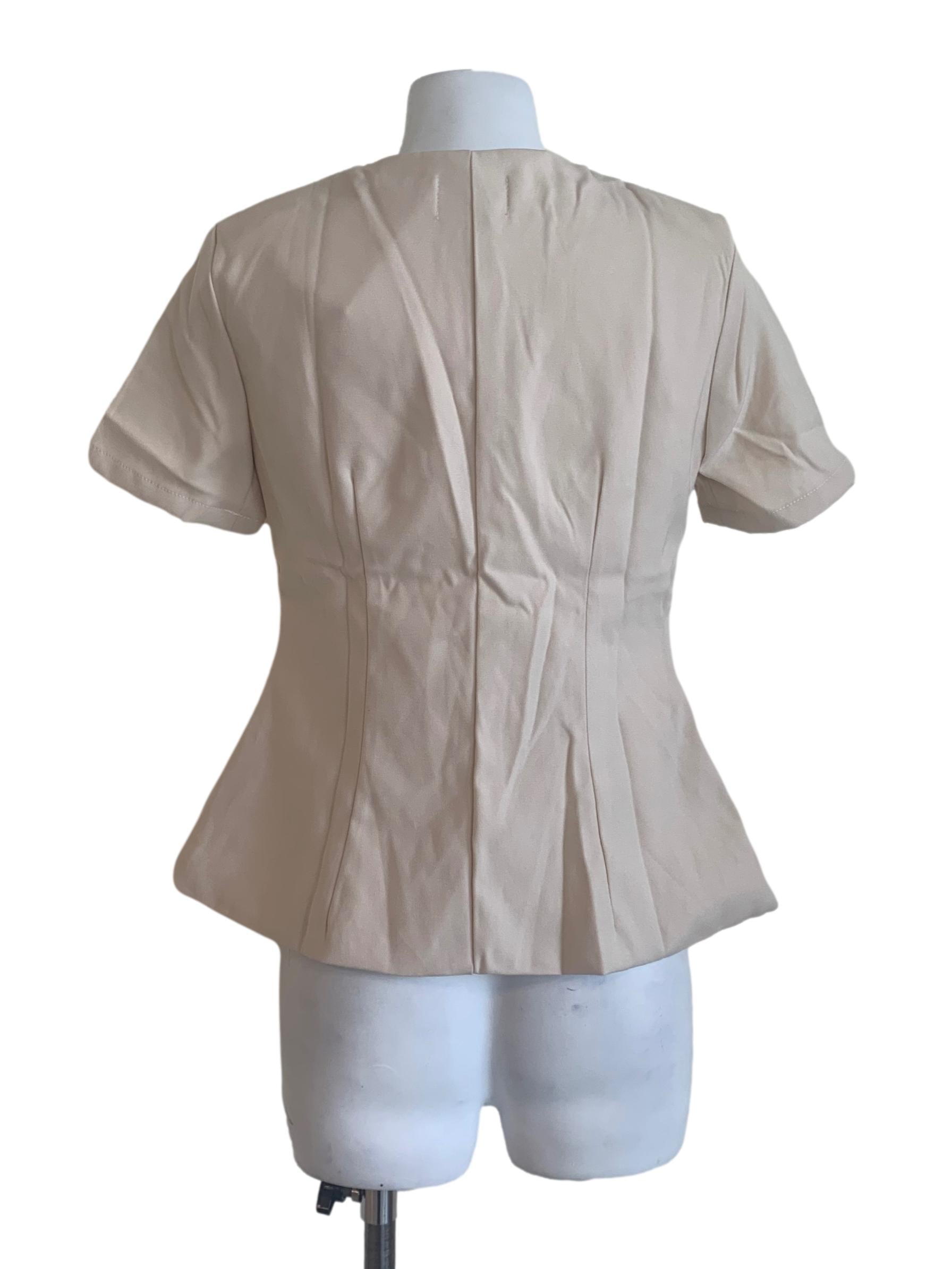 Sandcastle Beige V Neck Top
