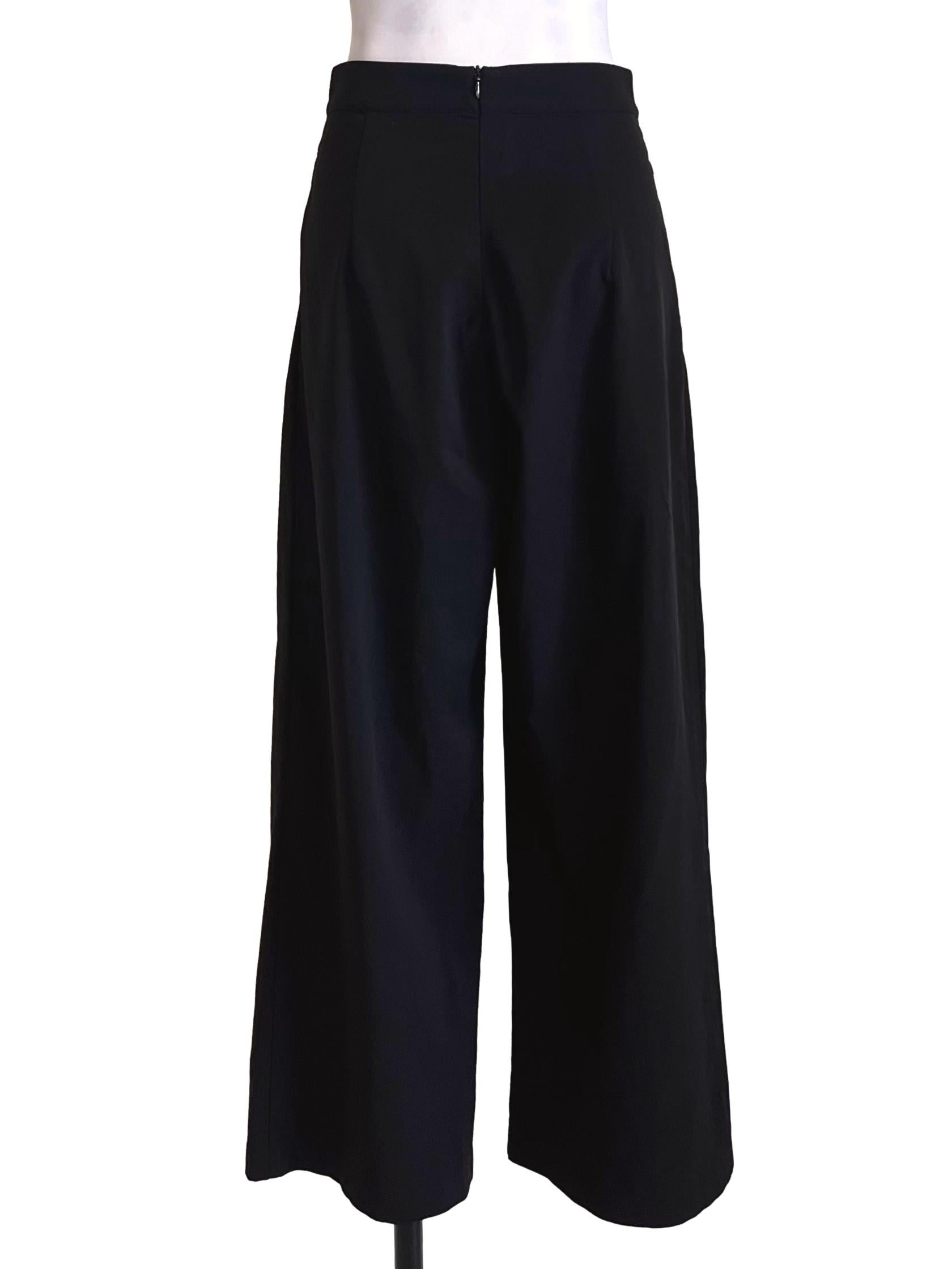 Raven Black Straight Cut Pants