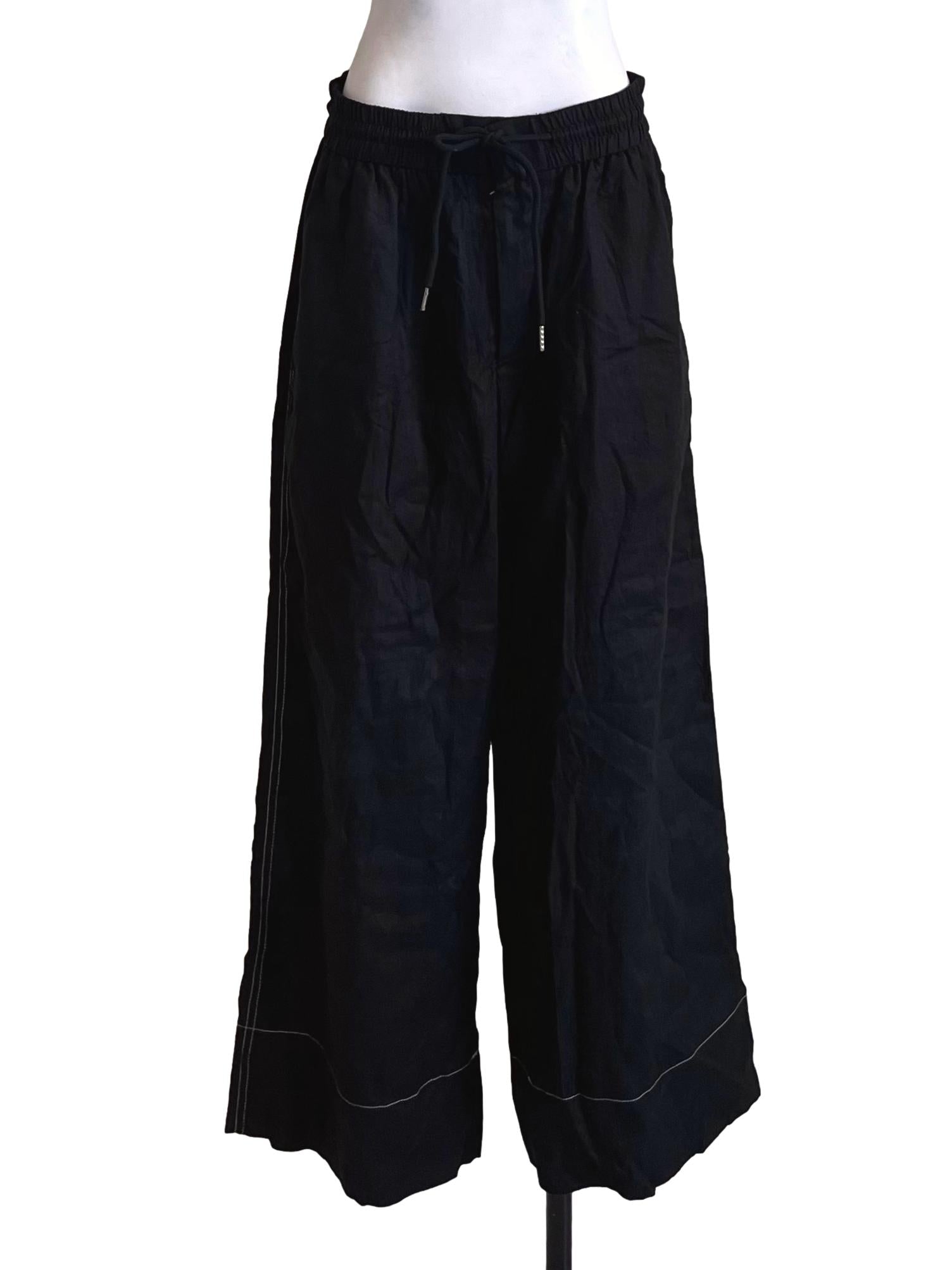 Charcoal Black Wide Leg Pants TEM