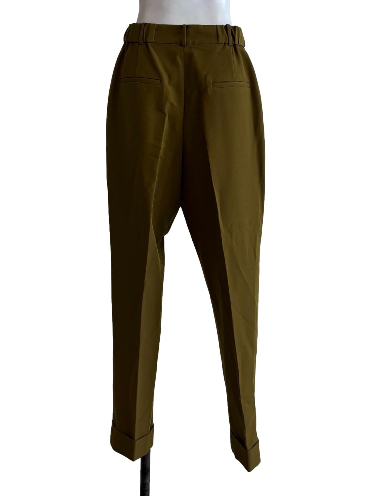 Avocado Green Slim Fit Pants