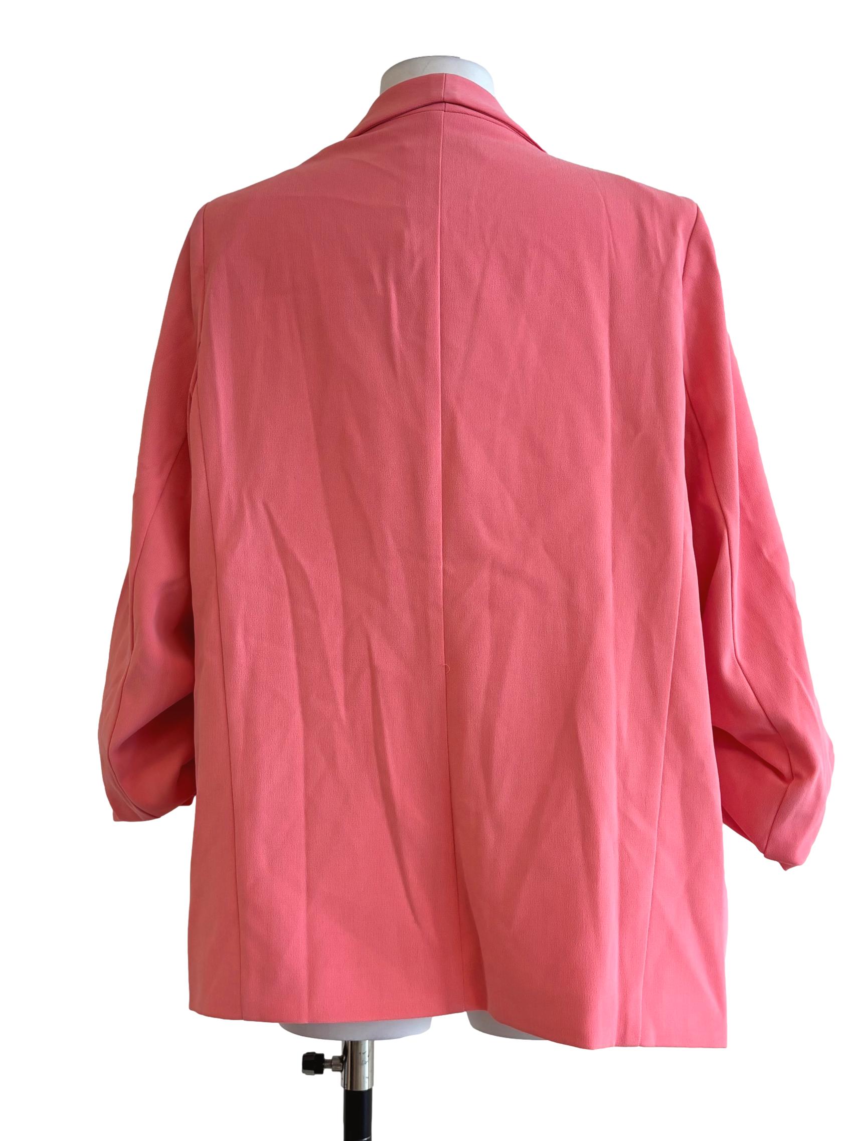 Strawberry Pink Buttonless Blazer LB