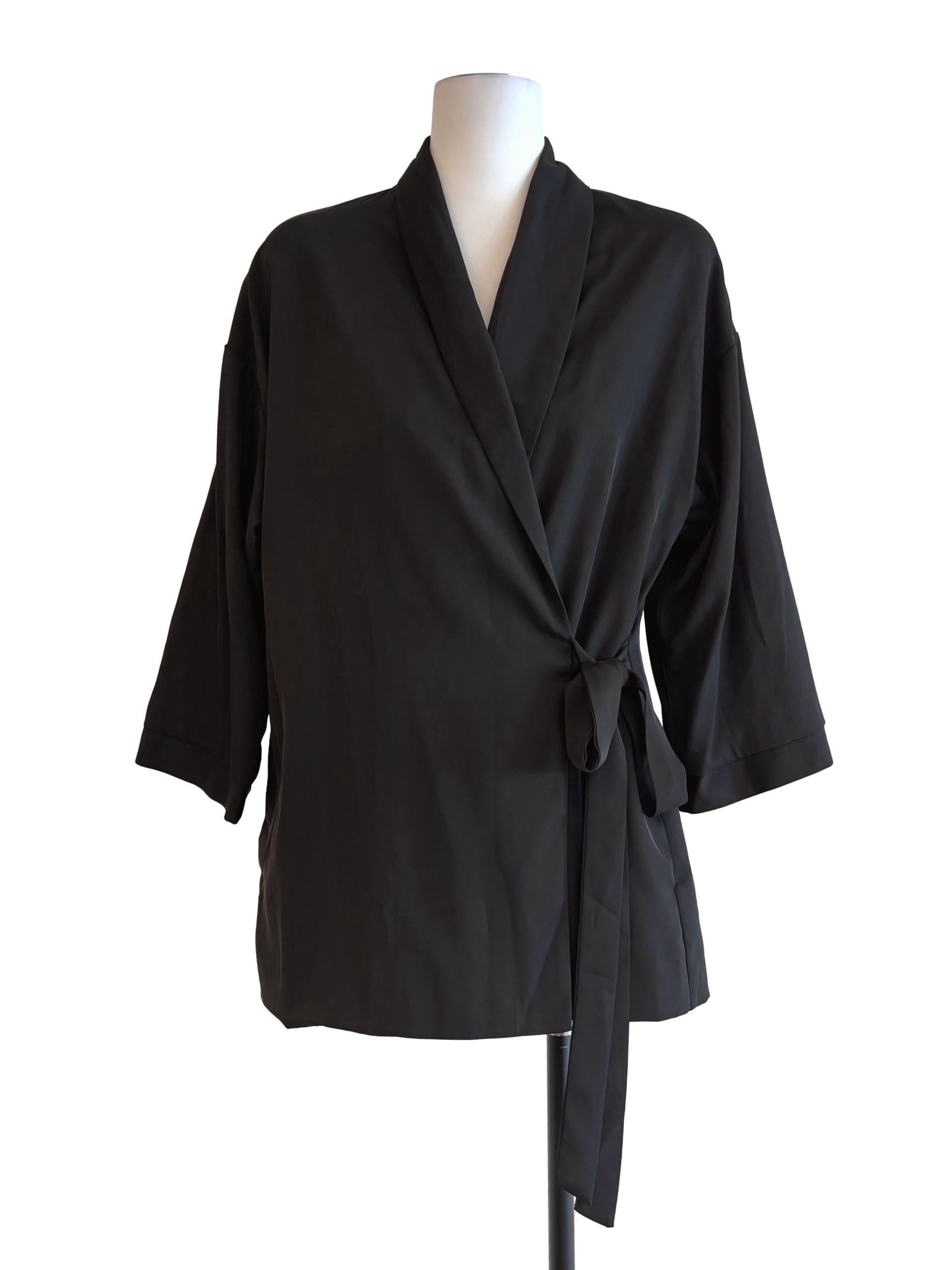 Jet Black Wrap Blazer LB