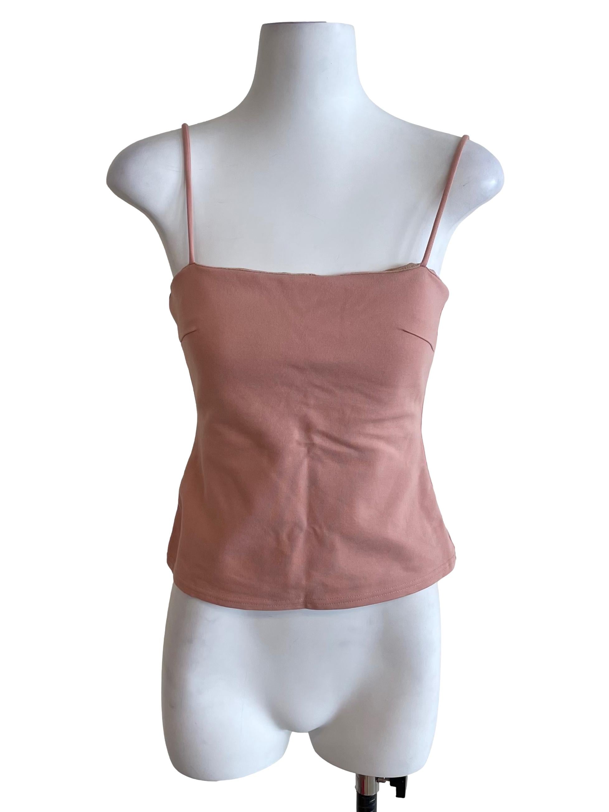 Salmon Pink Slim Camisole