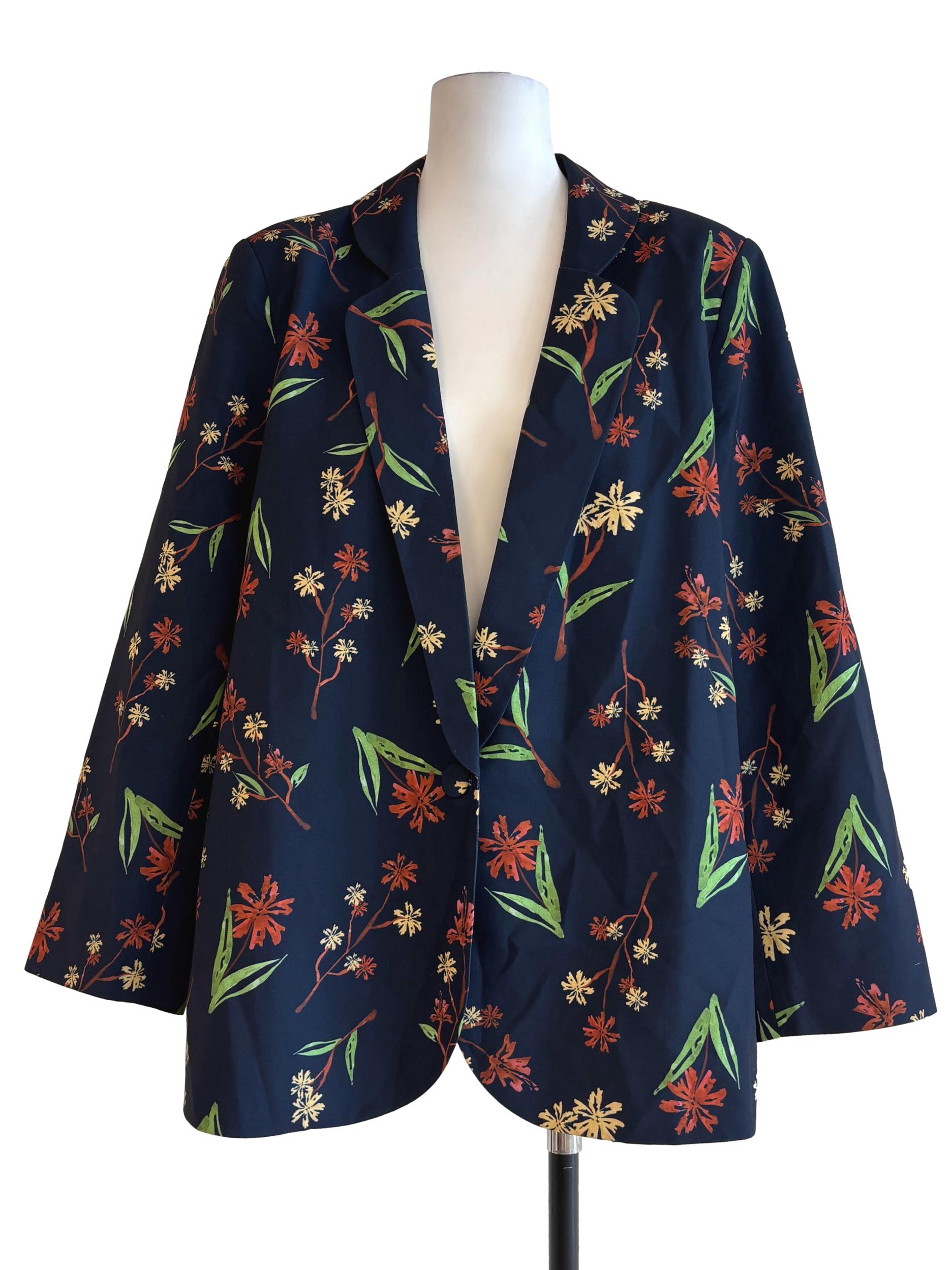 Midnight Blue Patterned Blazer LB