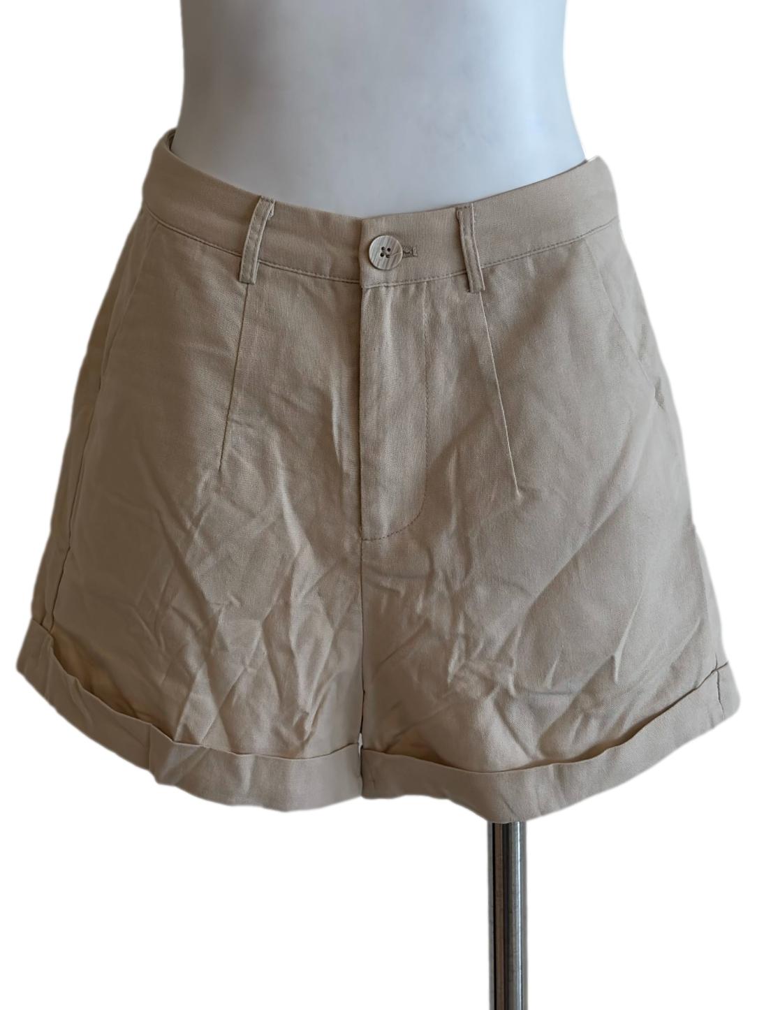Sand Beige Casual Shorts