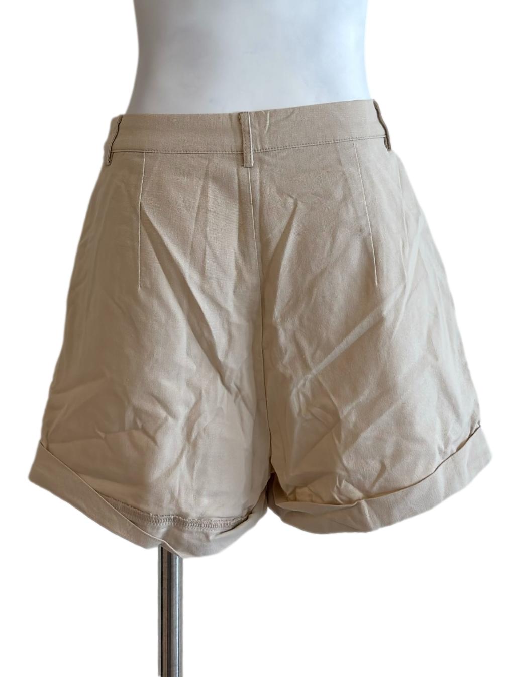 Sand Beige Casual Shorts