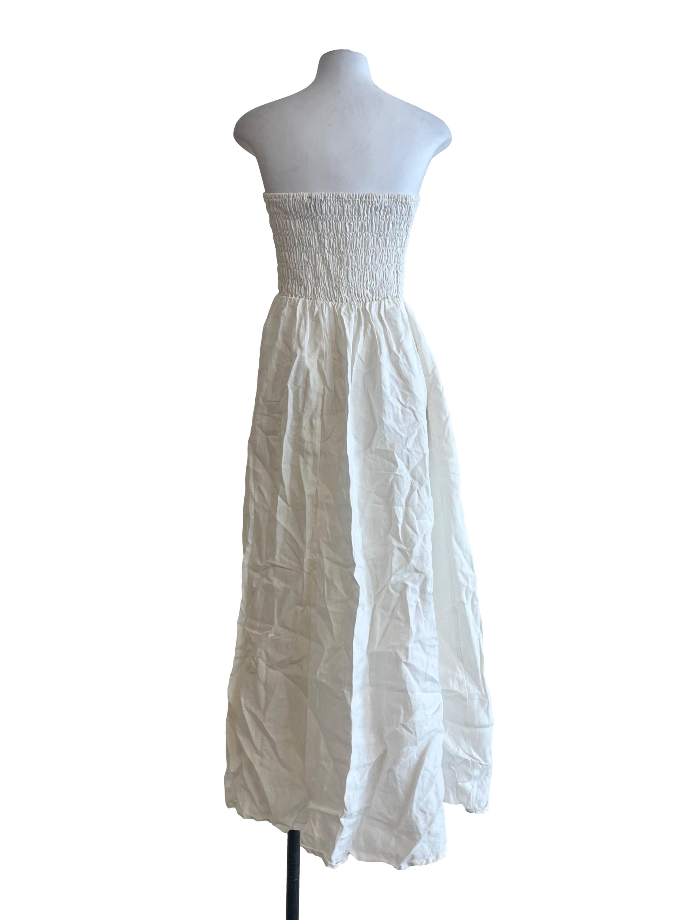 Pearl White Strapless Dress