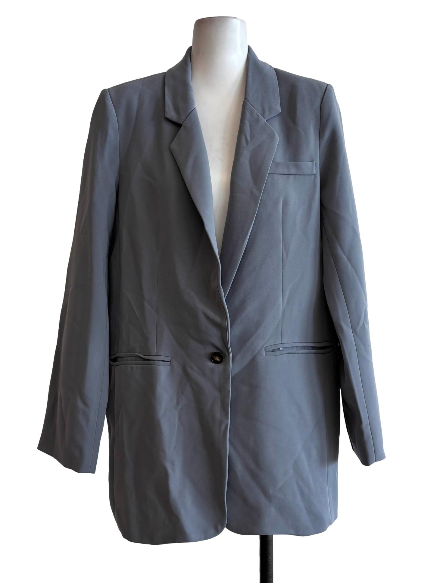 Aegean Blue One Button Blazer