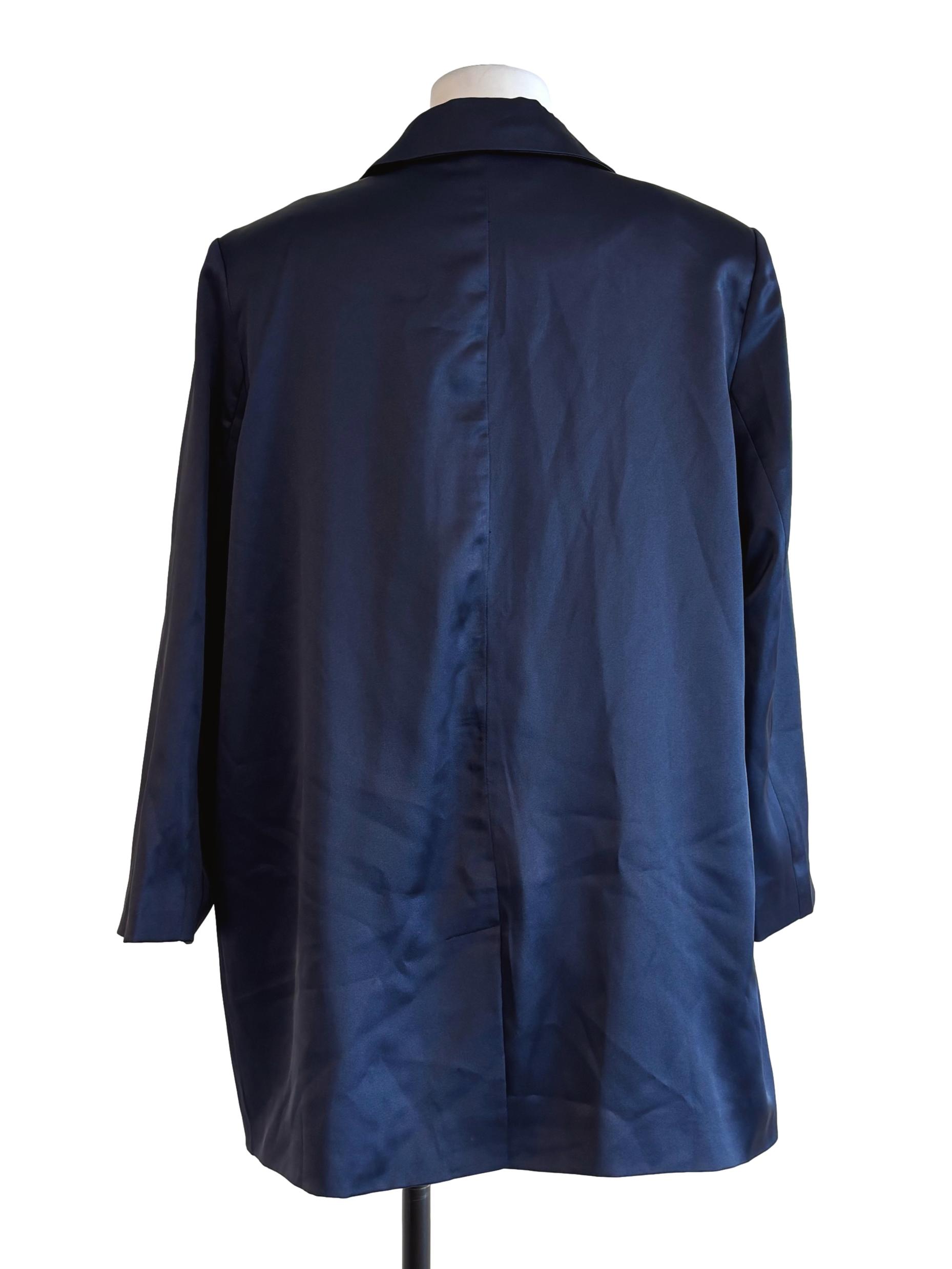 Navy Blue Satin Blazer LB