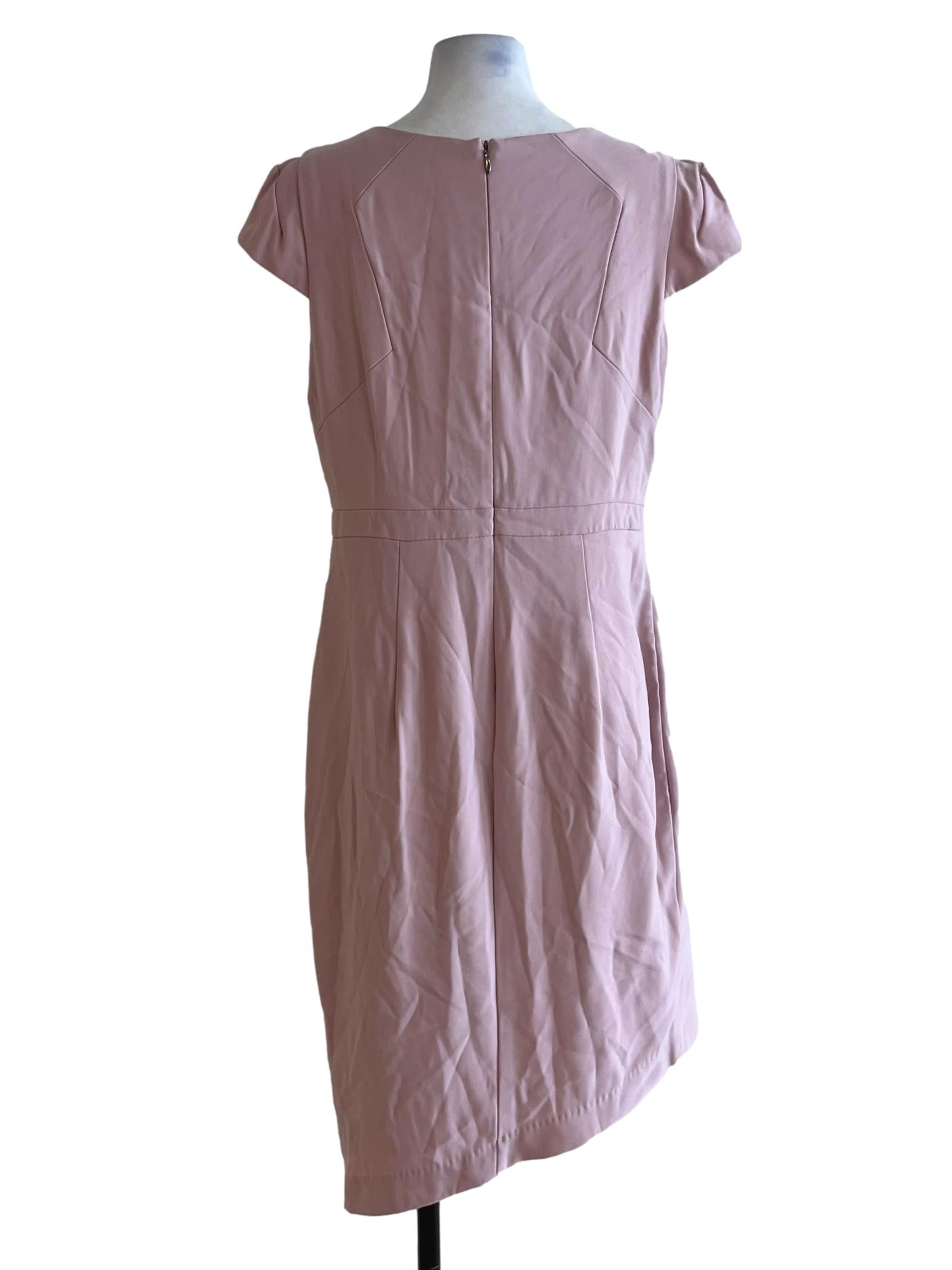 Blush Pink V-Neckline A-Line Dress