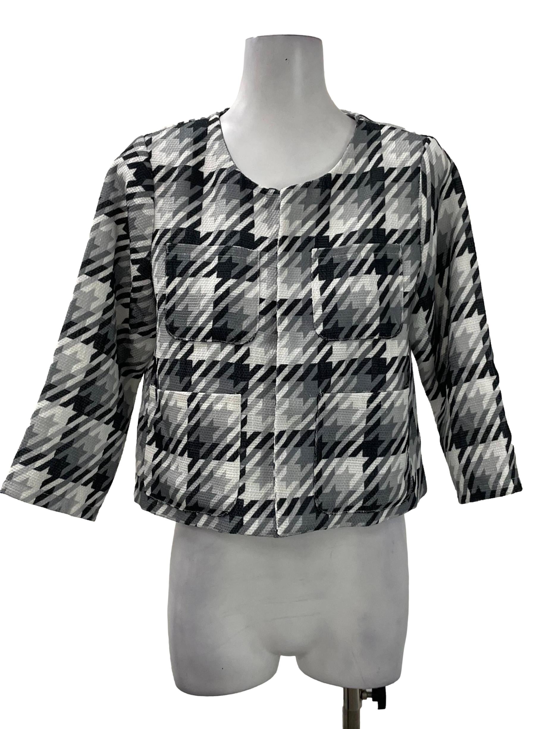 White Houndstooth Jacket