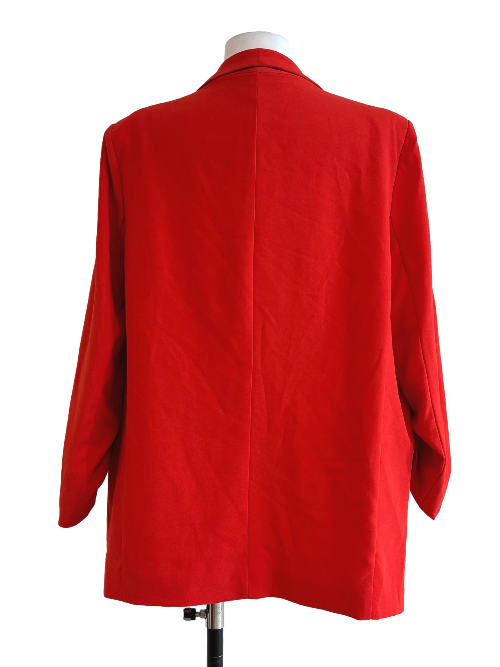 Fire Red Buttonless Blazer LB