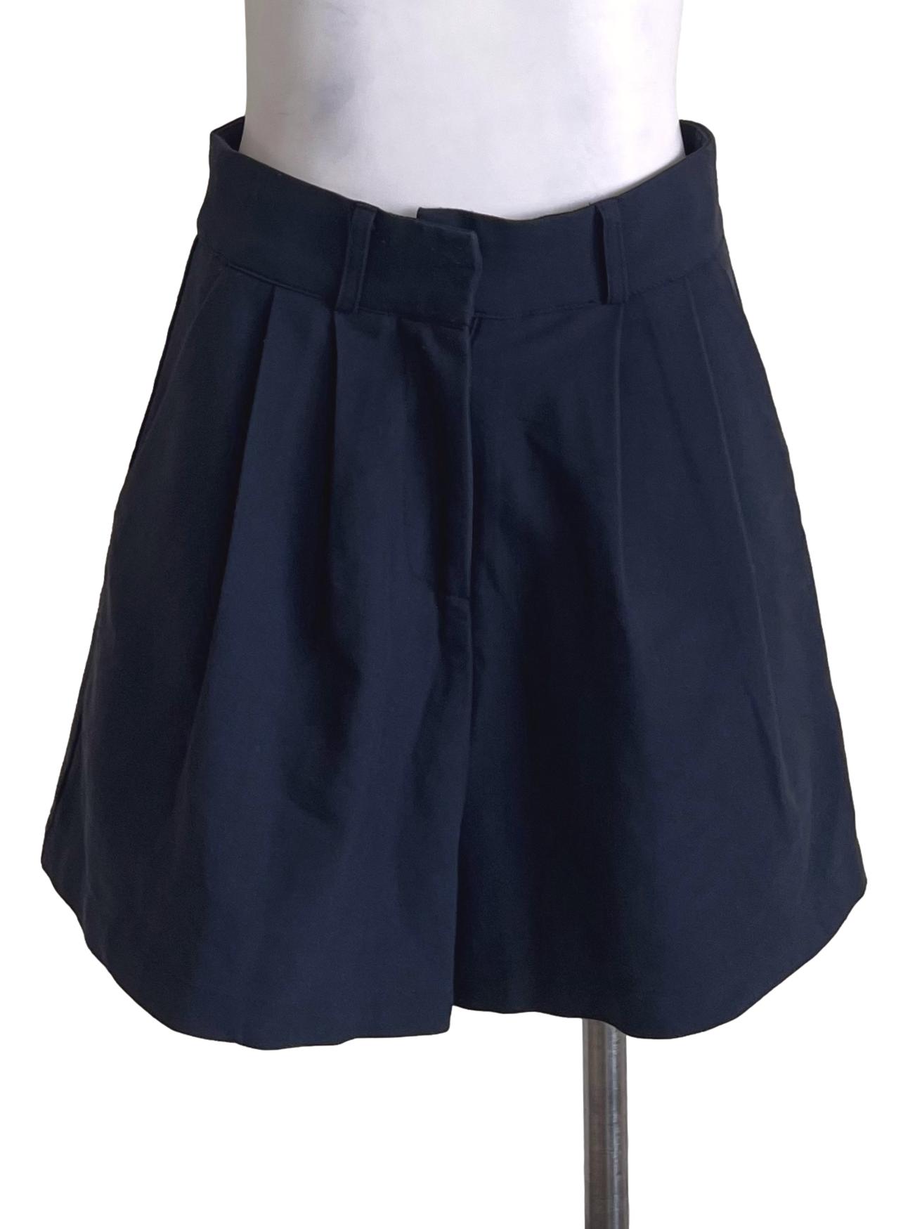 Berry Blue Structured Shorts