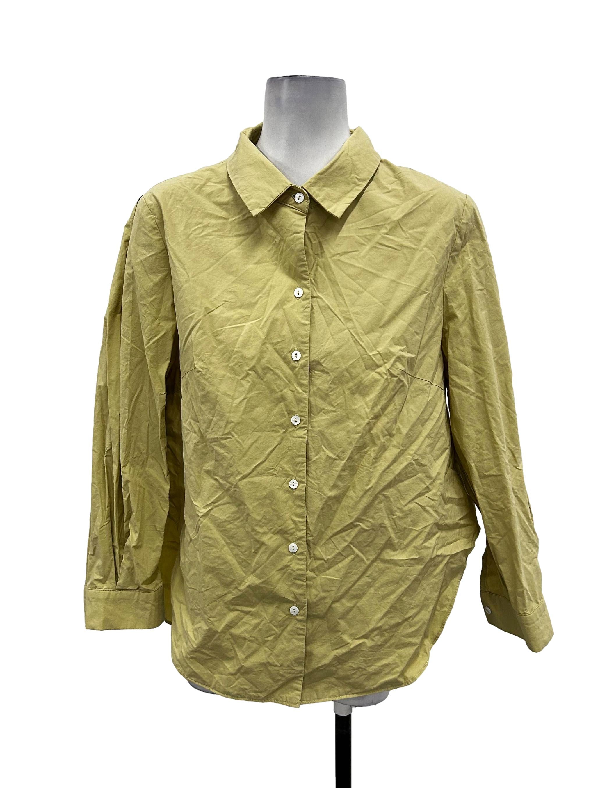 Olive Sage Poplin Button Down Shirt OSN