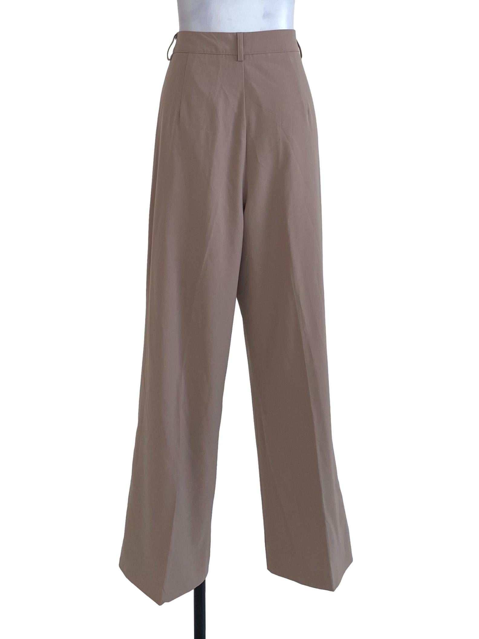 Lovet  Latte Plain Tapered Pants | REFASH