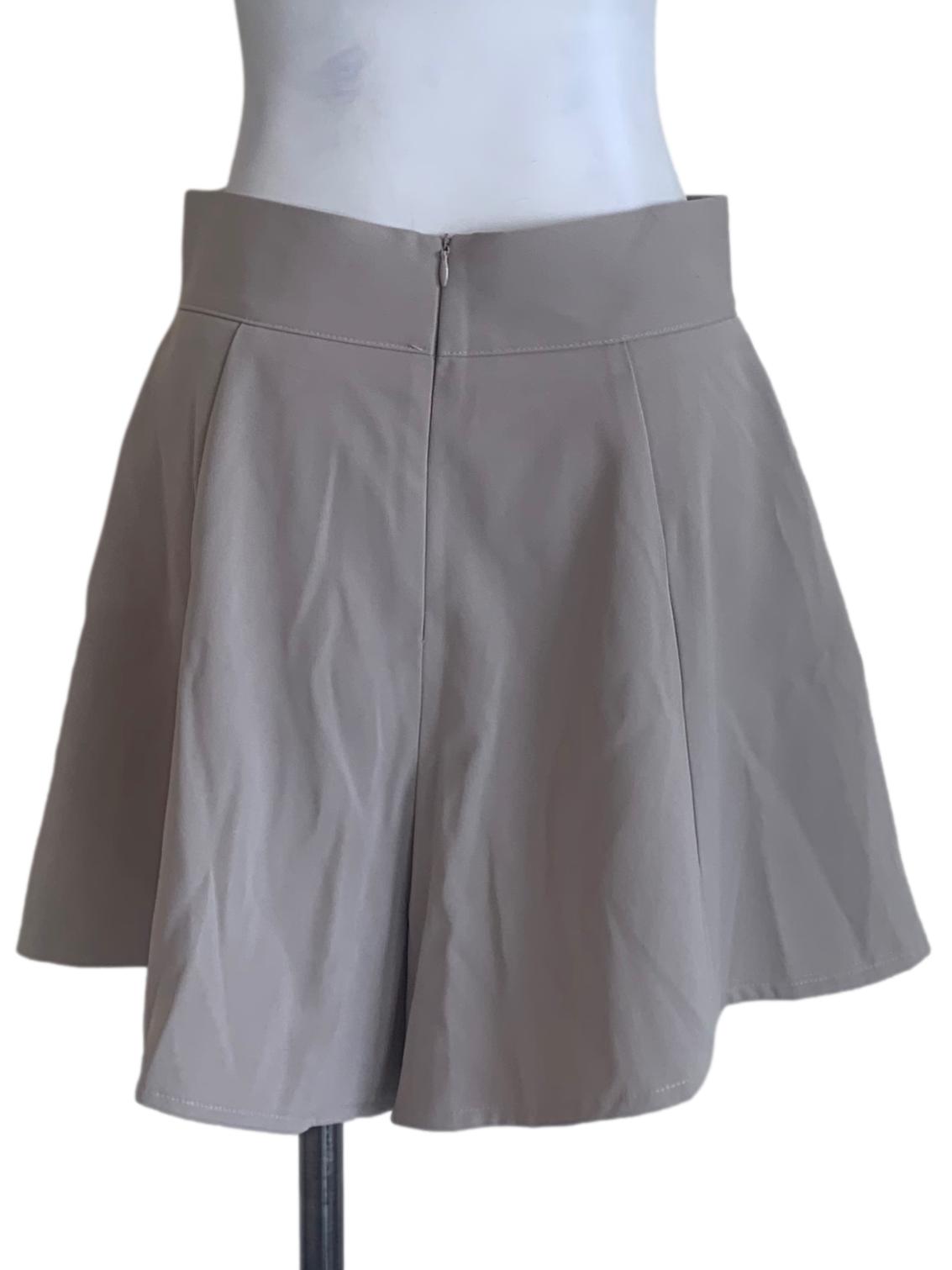 Cloud Grey Pleat Shorts