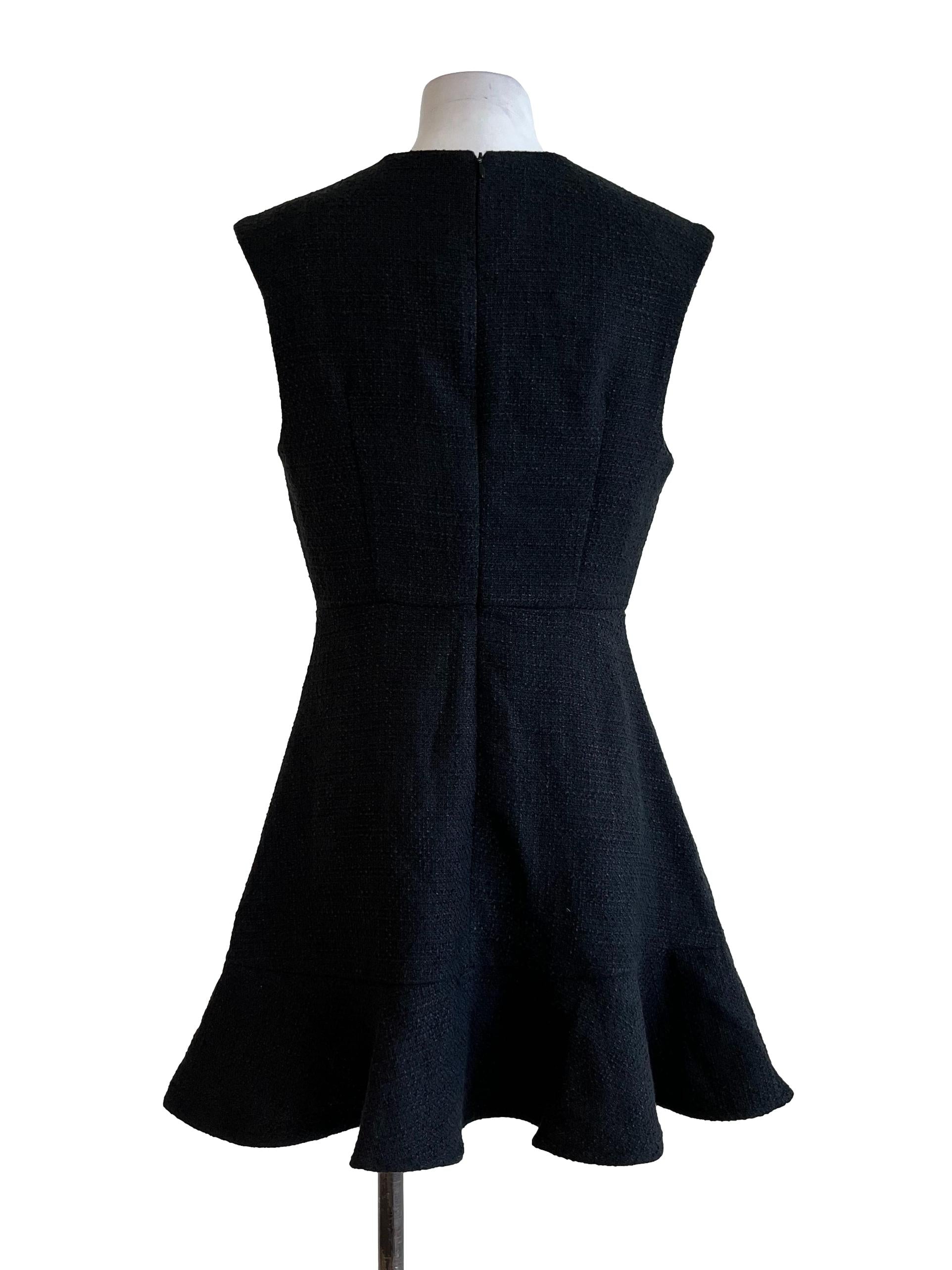 Black Pattern Lined Dress