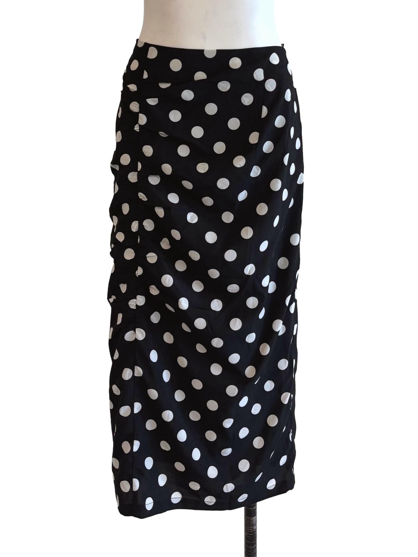 Jade Black Polka Dot Pencil Skirt LB