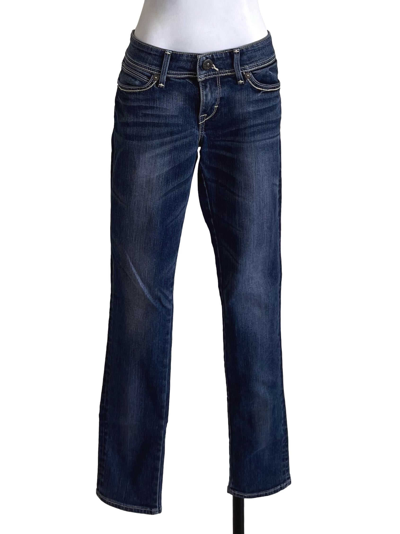 Denim Blue Low Rise Jeans