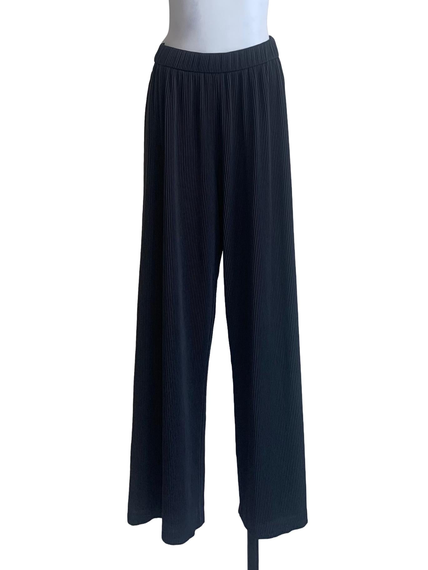 Charcoal Black Pleated Pants