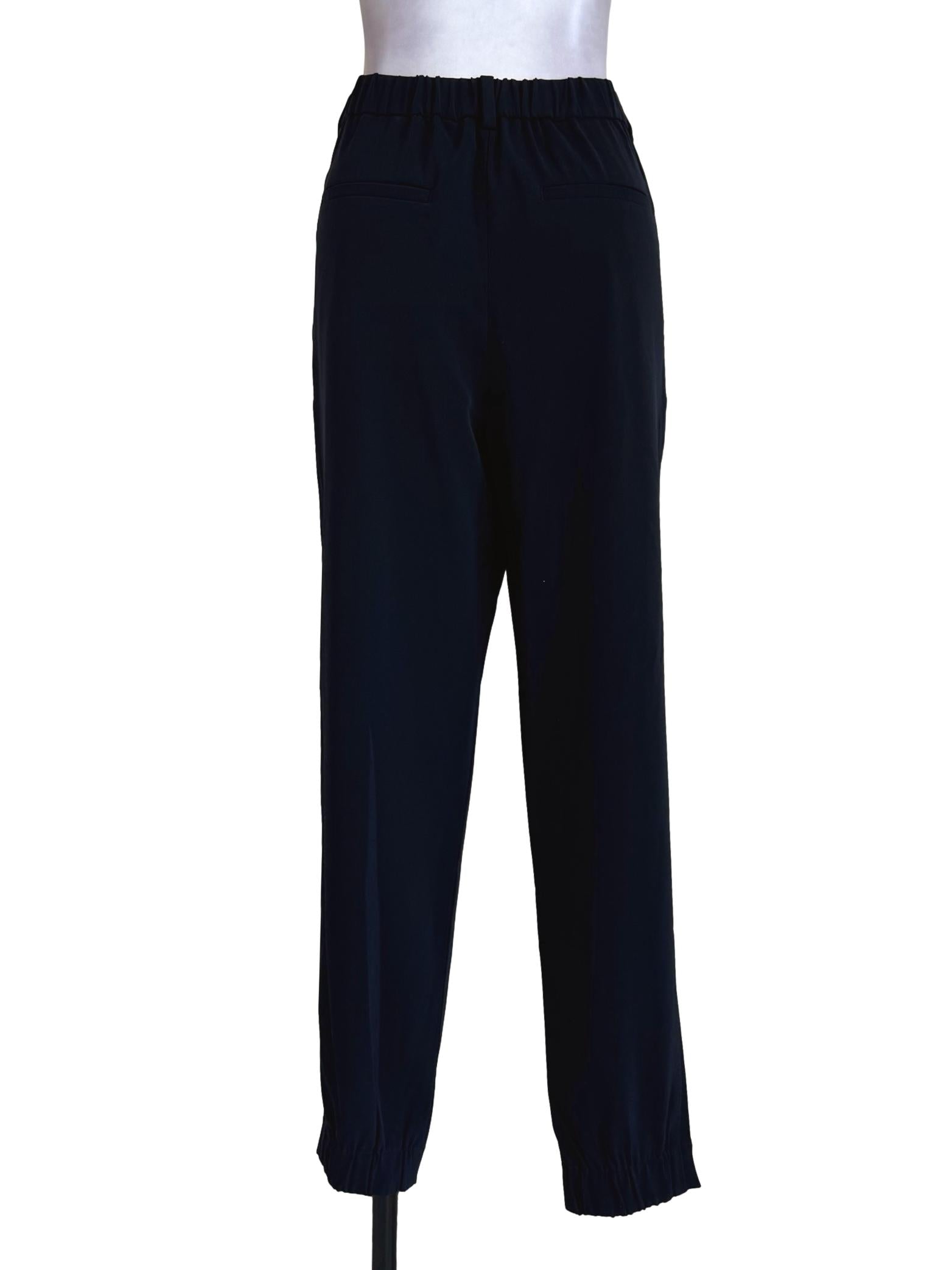 Blue Black Carrot Cut Long Pants