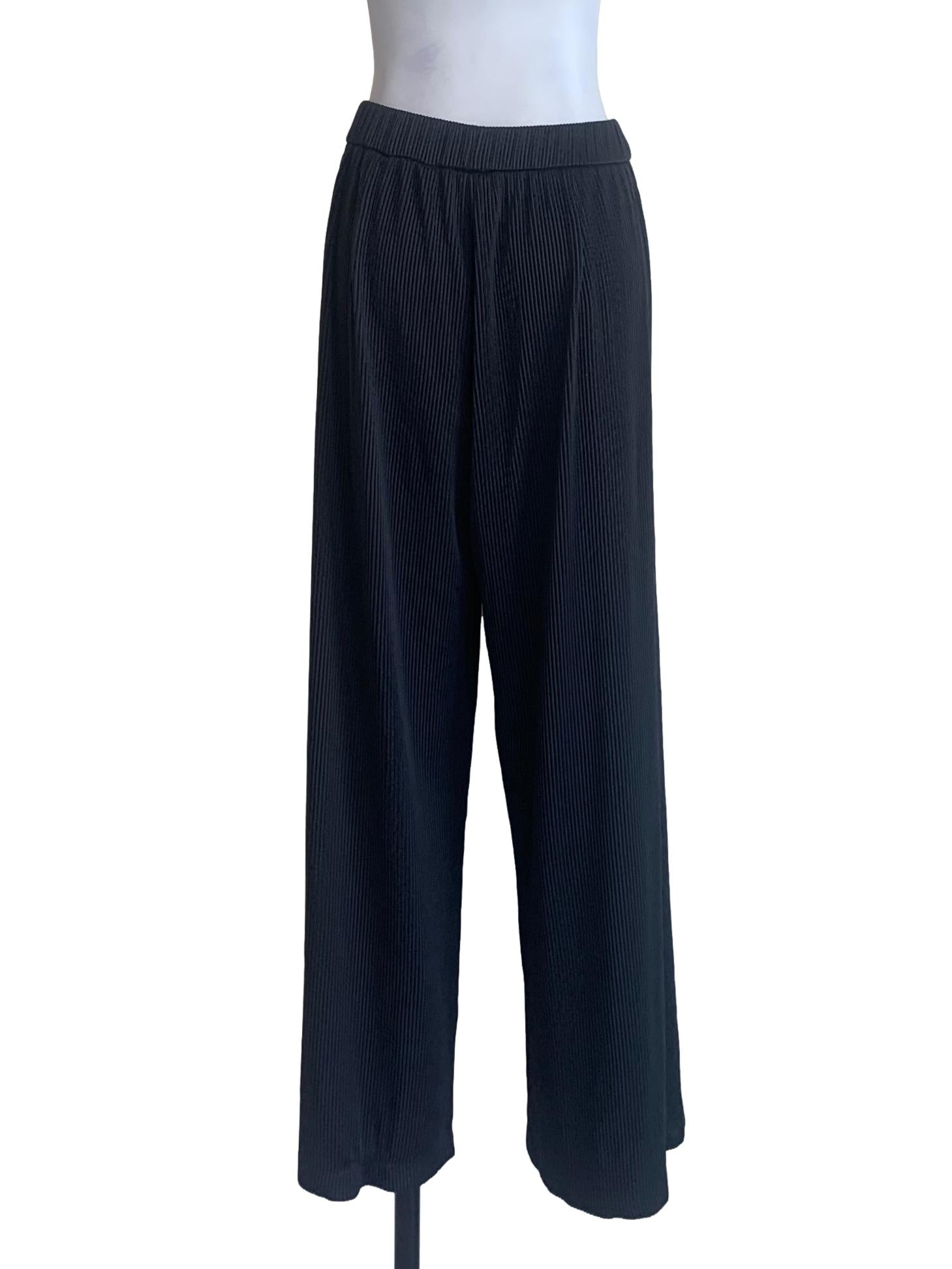 Charcoal Black Pleated Pants