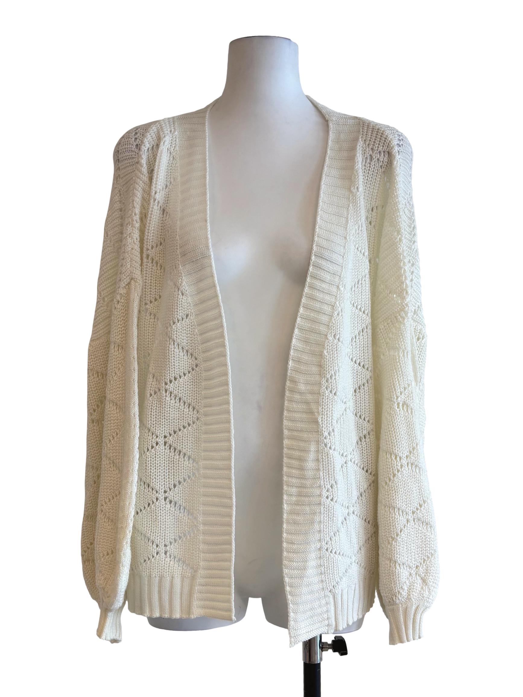 Ivory White Knit Cardigan LB