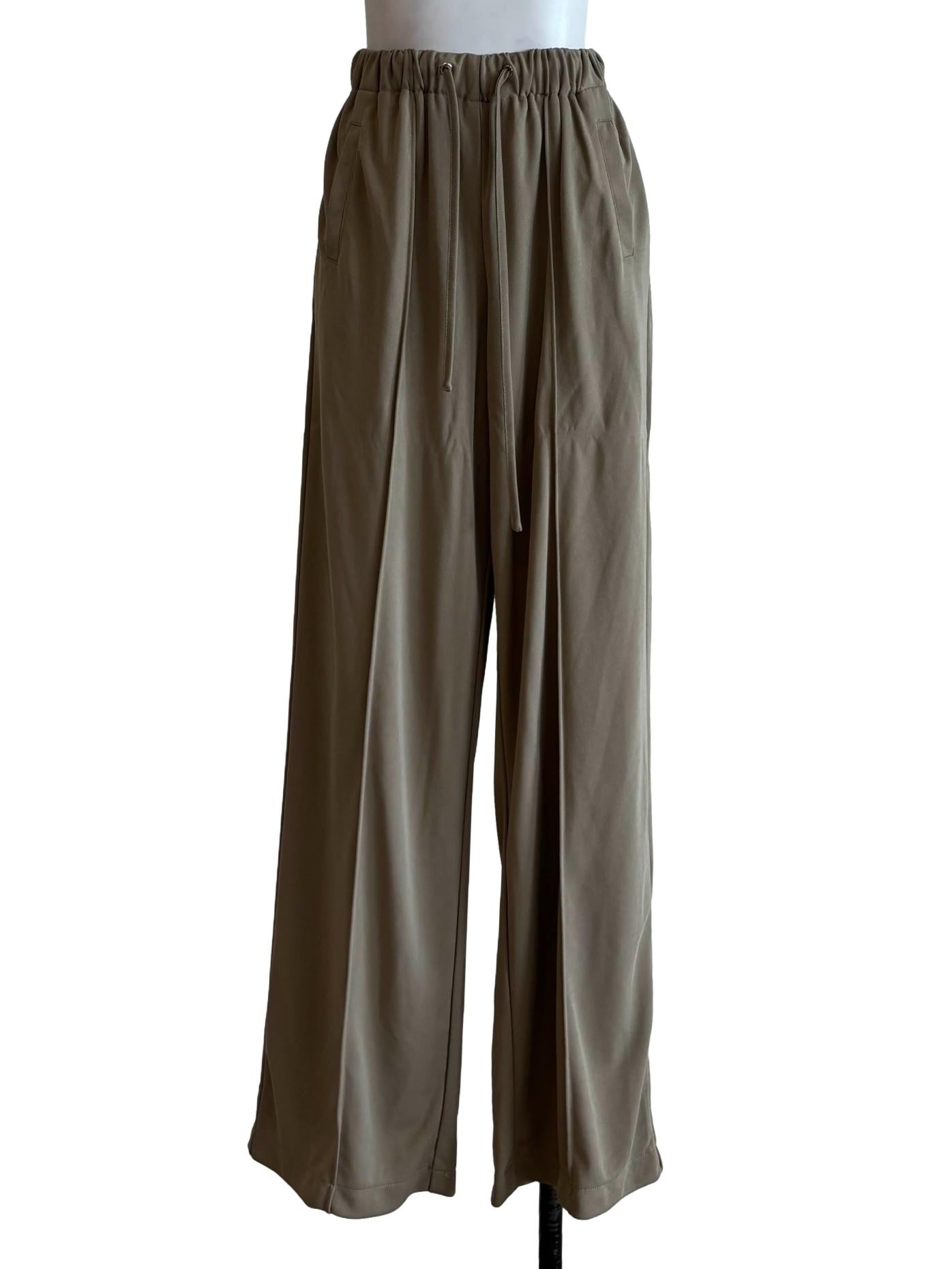Khaki Lined Relaxed Pants