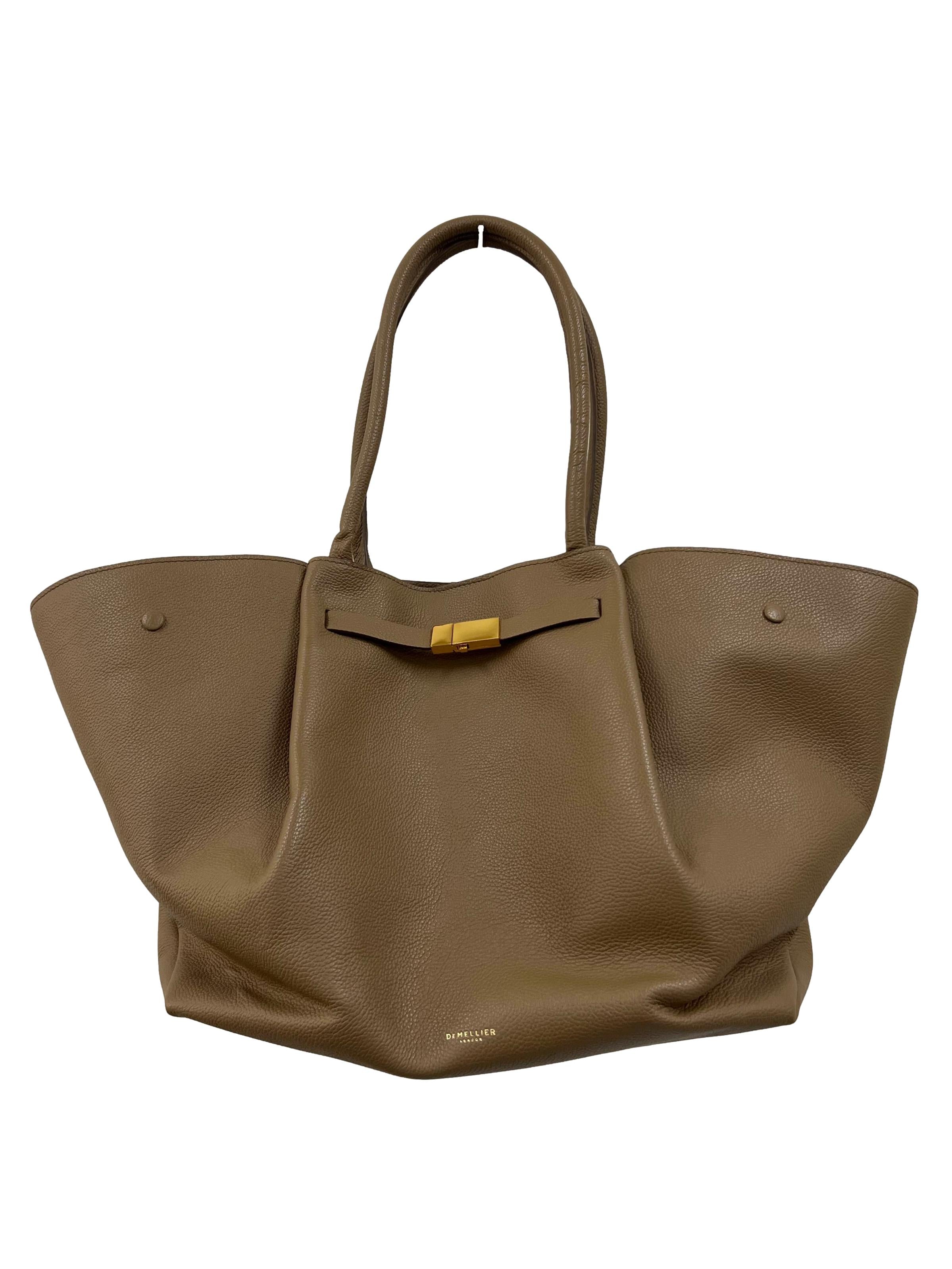 Large Tote Bag In Light Beige