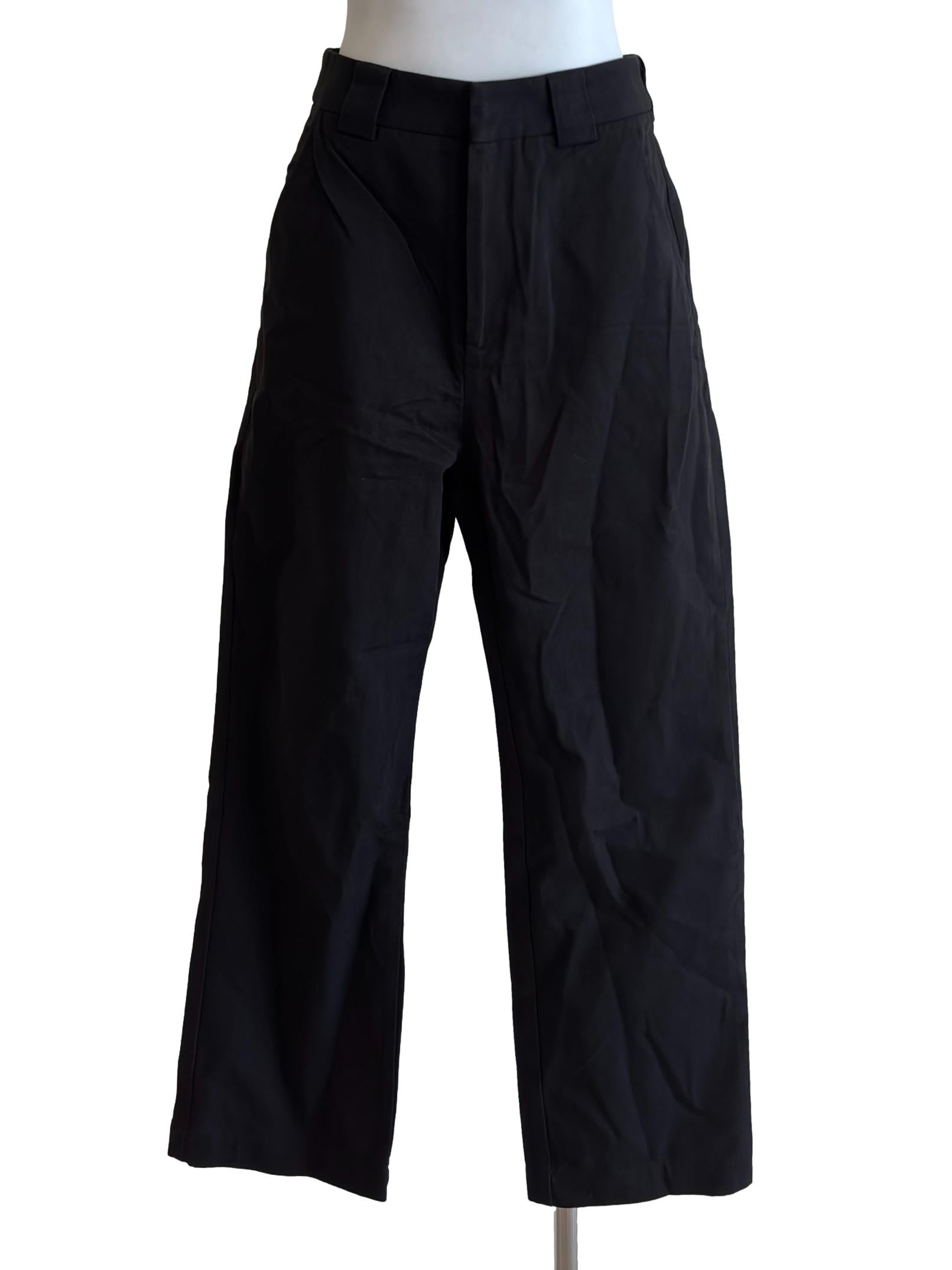 Onyx Black Straight Suiting Pants